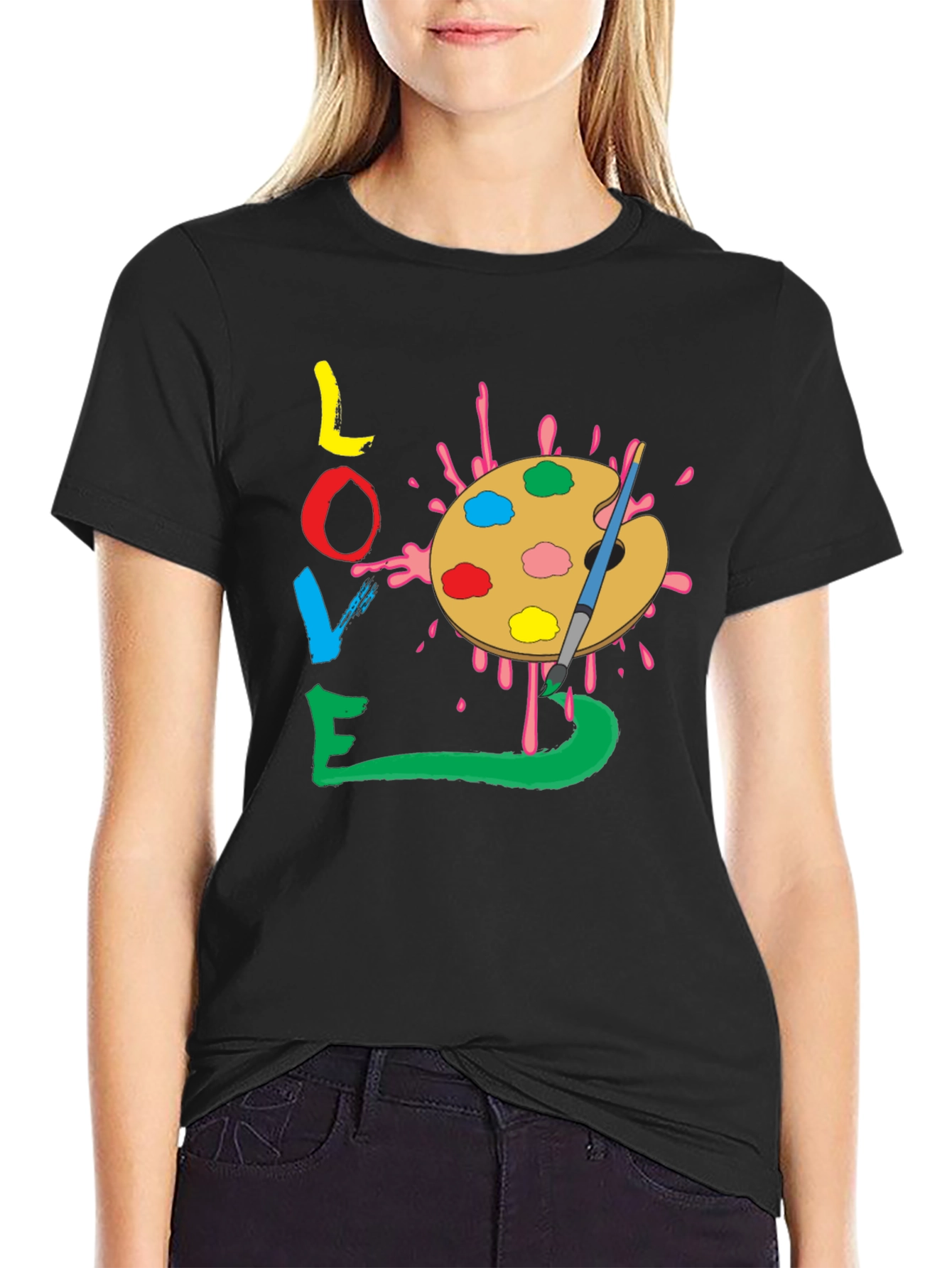 Love Art Palette T-Shirt - Painters Tee