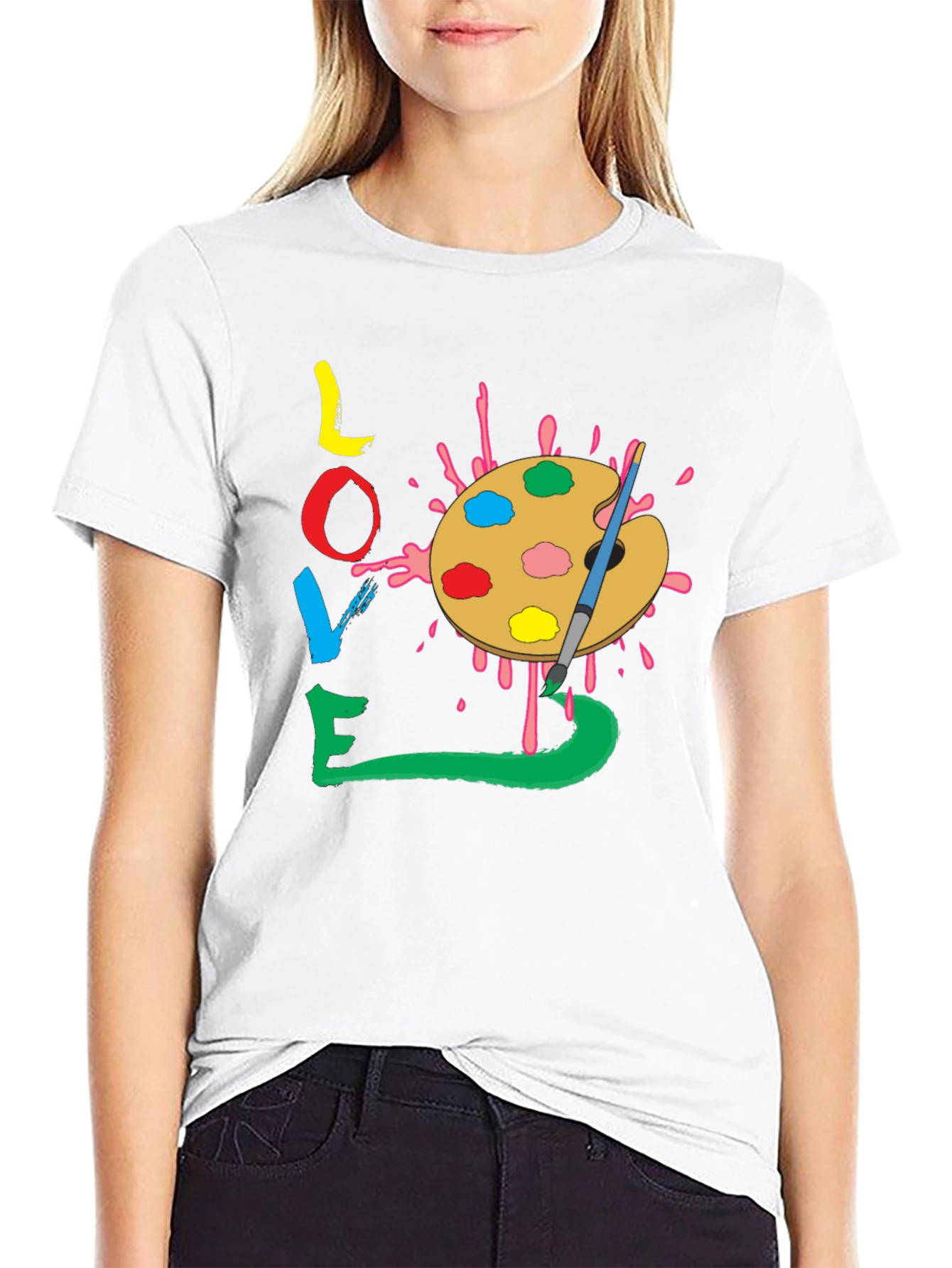Love Art Palette T-Shirt - Painters Tee