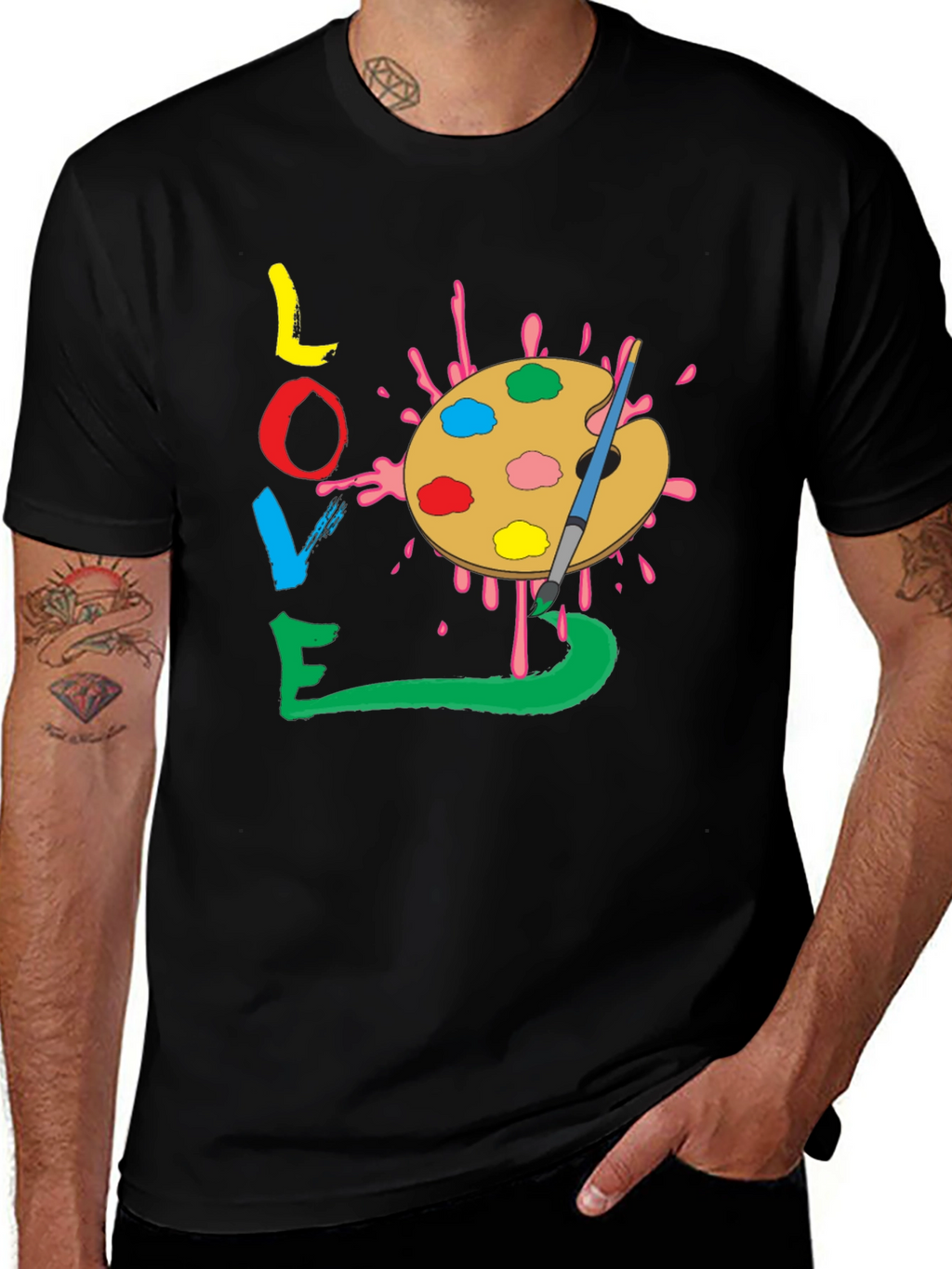 Love Art Palette T-Shirt - Painters Tee