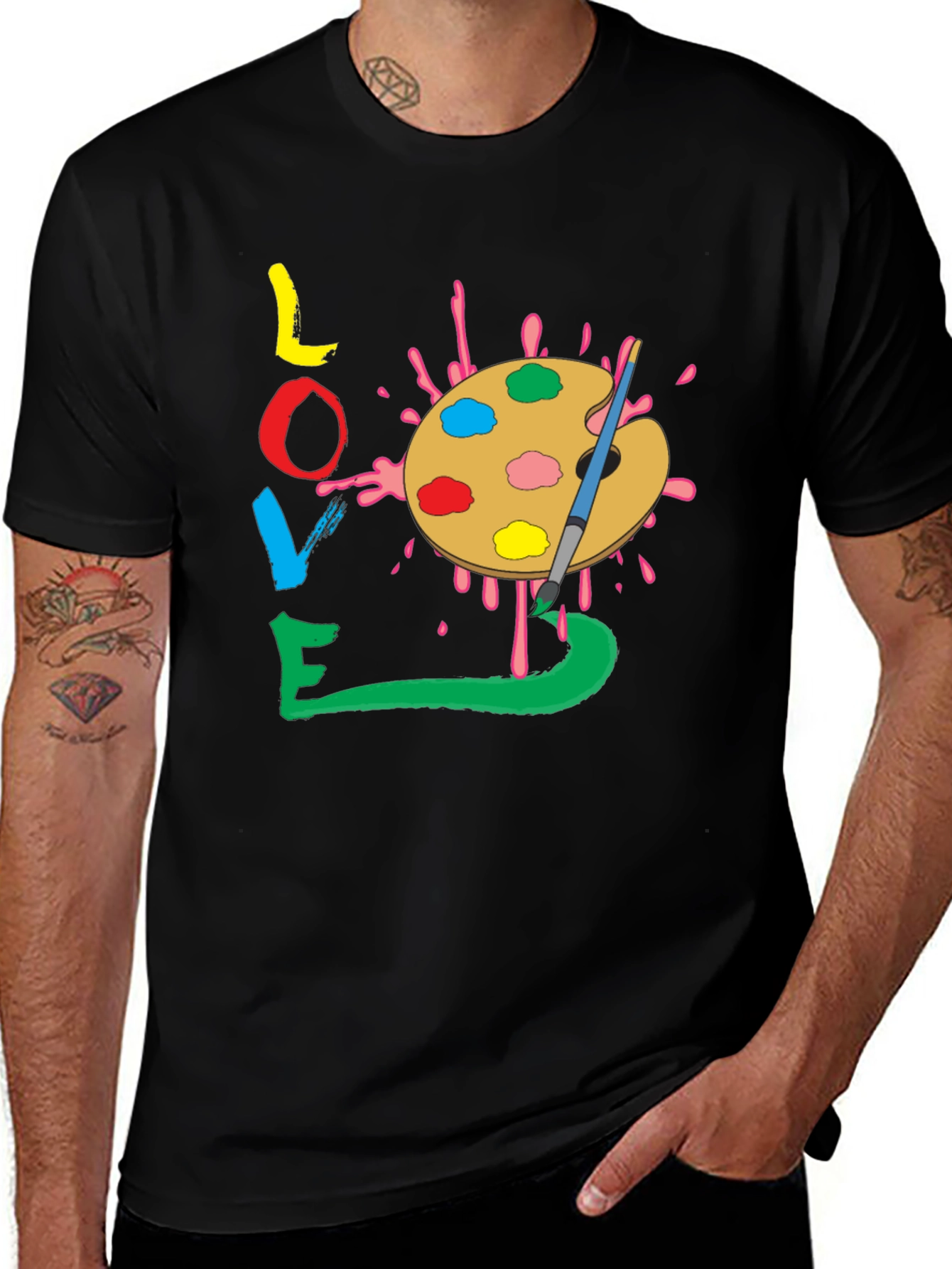 Love Art Palette T-Shirt - Painters Tee