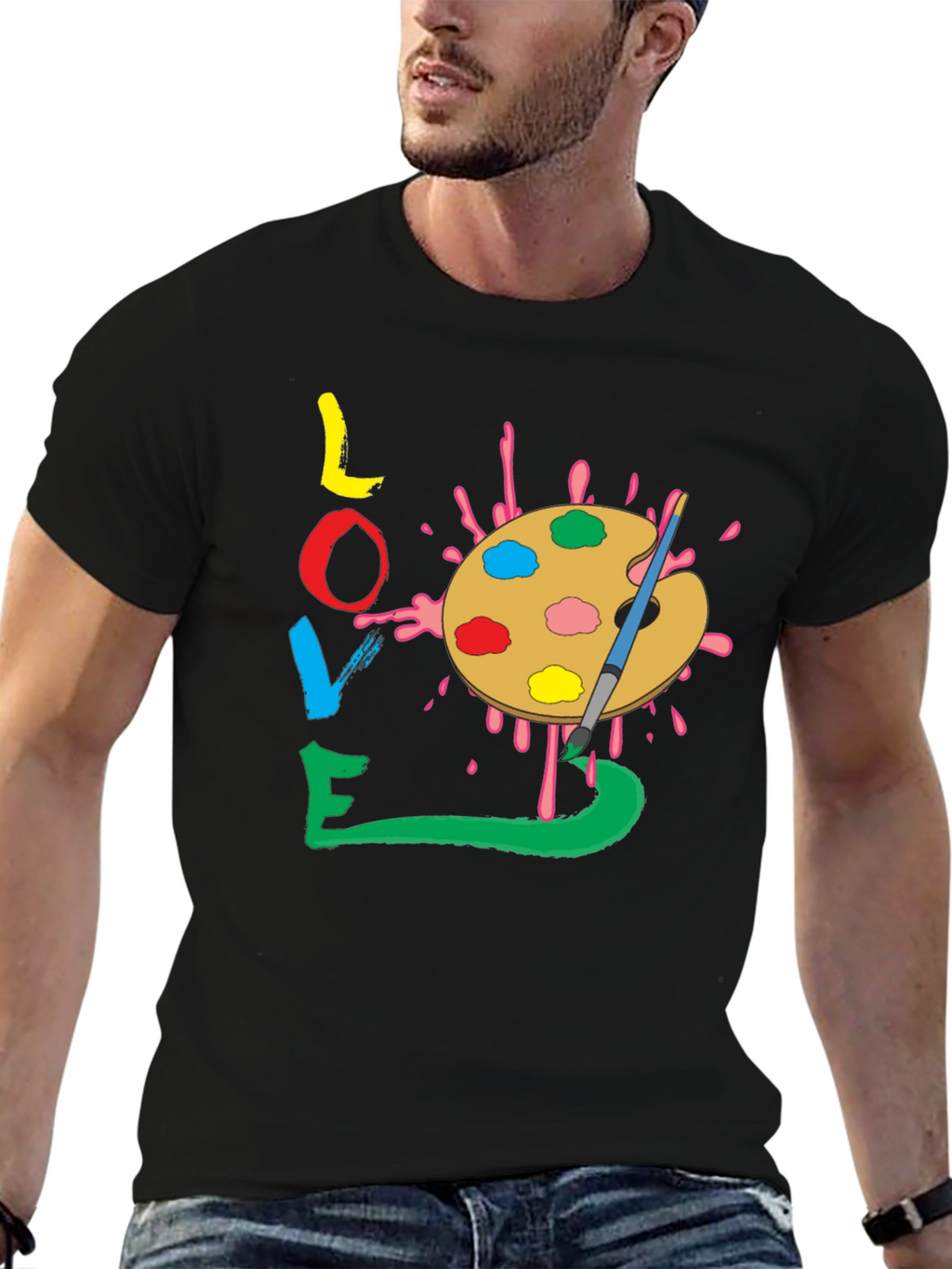 Love Art Palette T-Shirt - Painters Tee