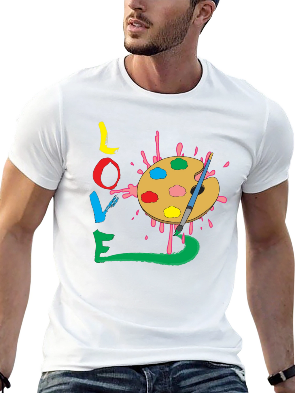 Love Art Palette T-Shirt - Painters Tee