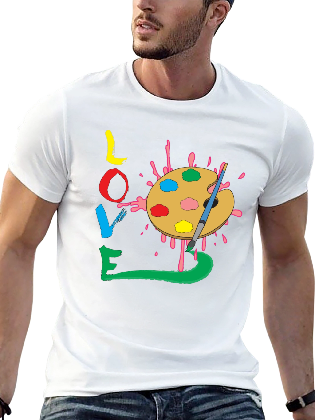 Love Art Palette T-Shirt - Painters Tee