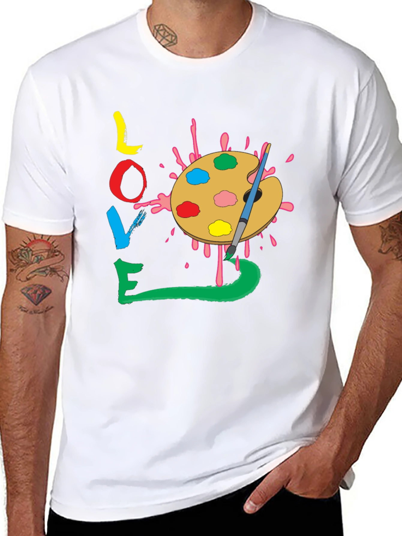 Love Art Palette T-Shirt - Painters Tee