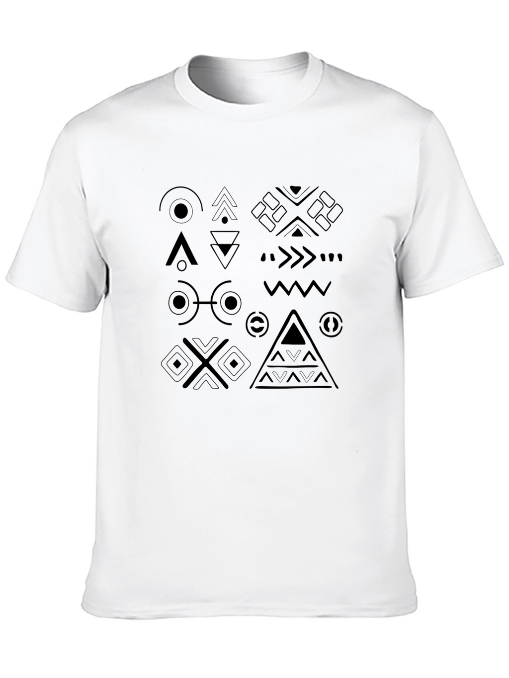 Geometric Pattern Black T-Shirt