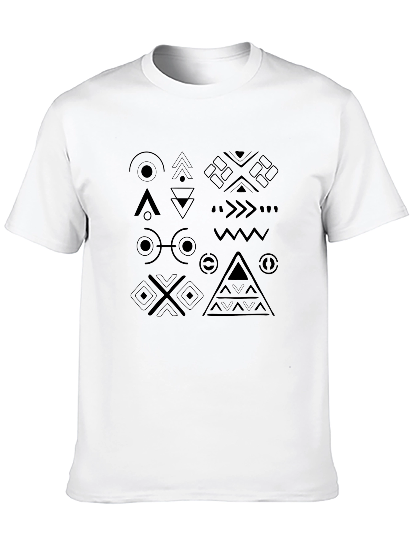 Geometric Pattern Black T-Shirt