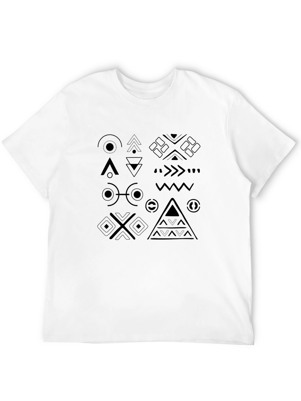 Geometric Pattern Black T-Shirt