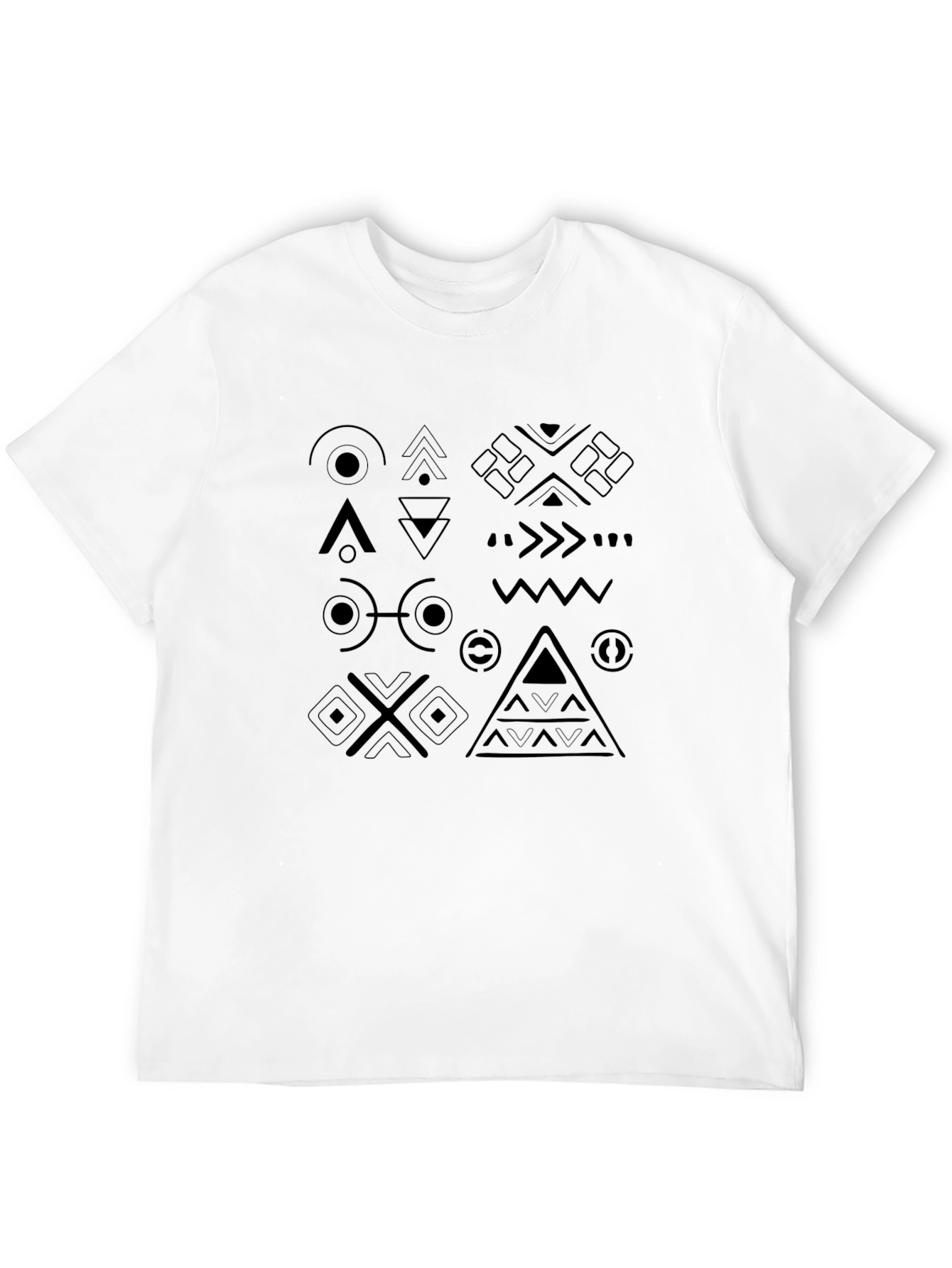 Geometric Pattern Black T-Shirt