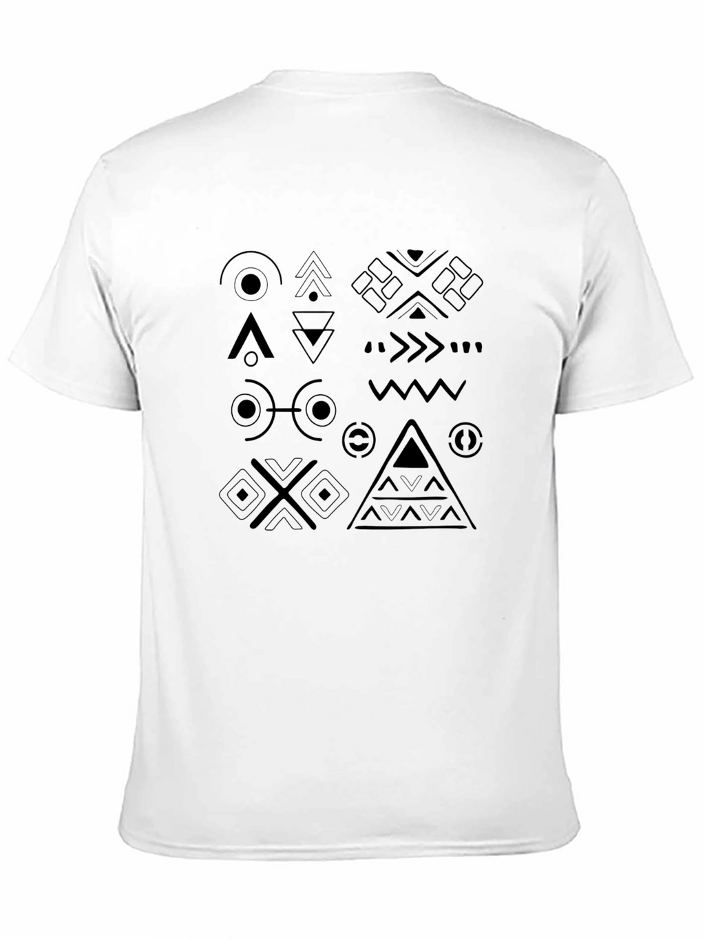 Geometric Pattern Black T-Shirt