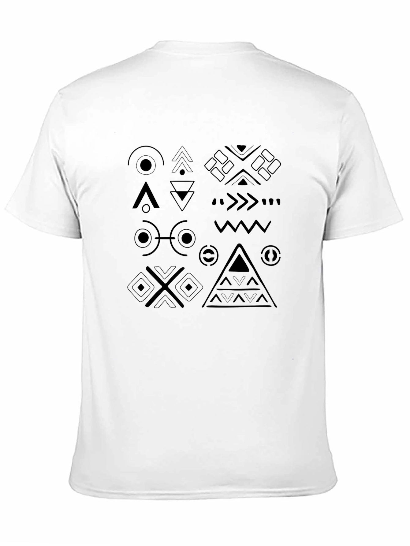 Geometric Pattern Black T-Shirt
