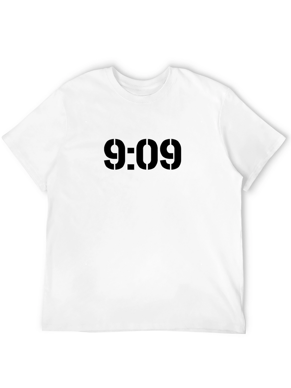 Stencil 9:09 Tee - Cool Black Graphic T-Shirt