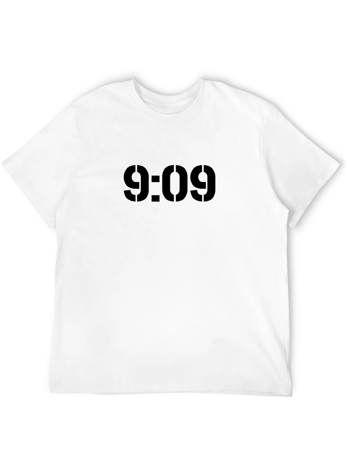 Stencil 9:09 Tee - Cool Black Graphic T-Shirt