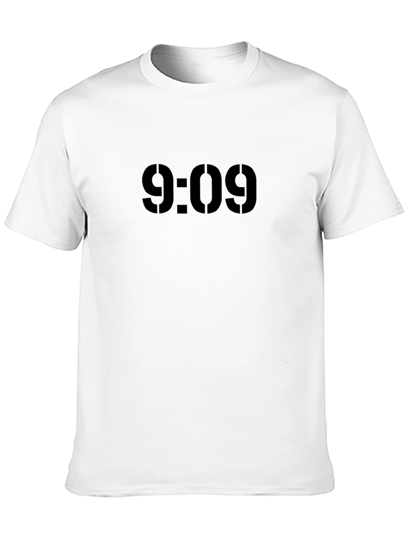 Stencil 9:09 Tee - Cool Black Graphic T-Shirt