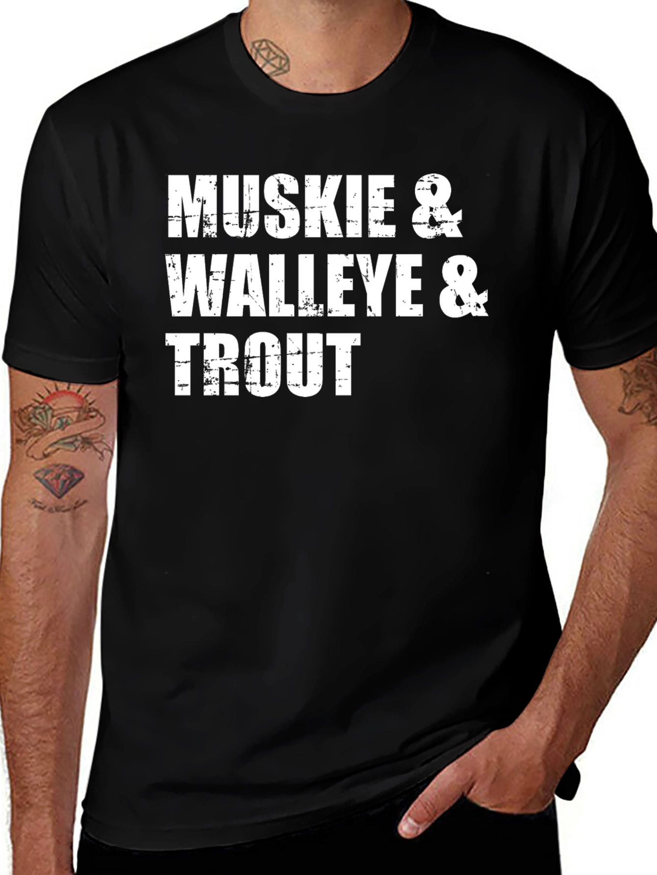 Muskie Walleye Trout Fishing T-Shirt