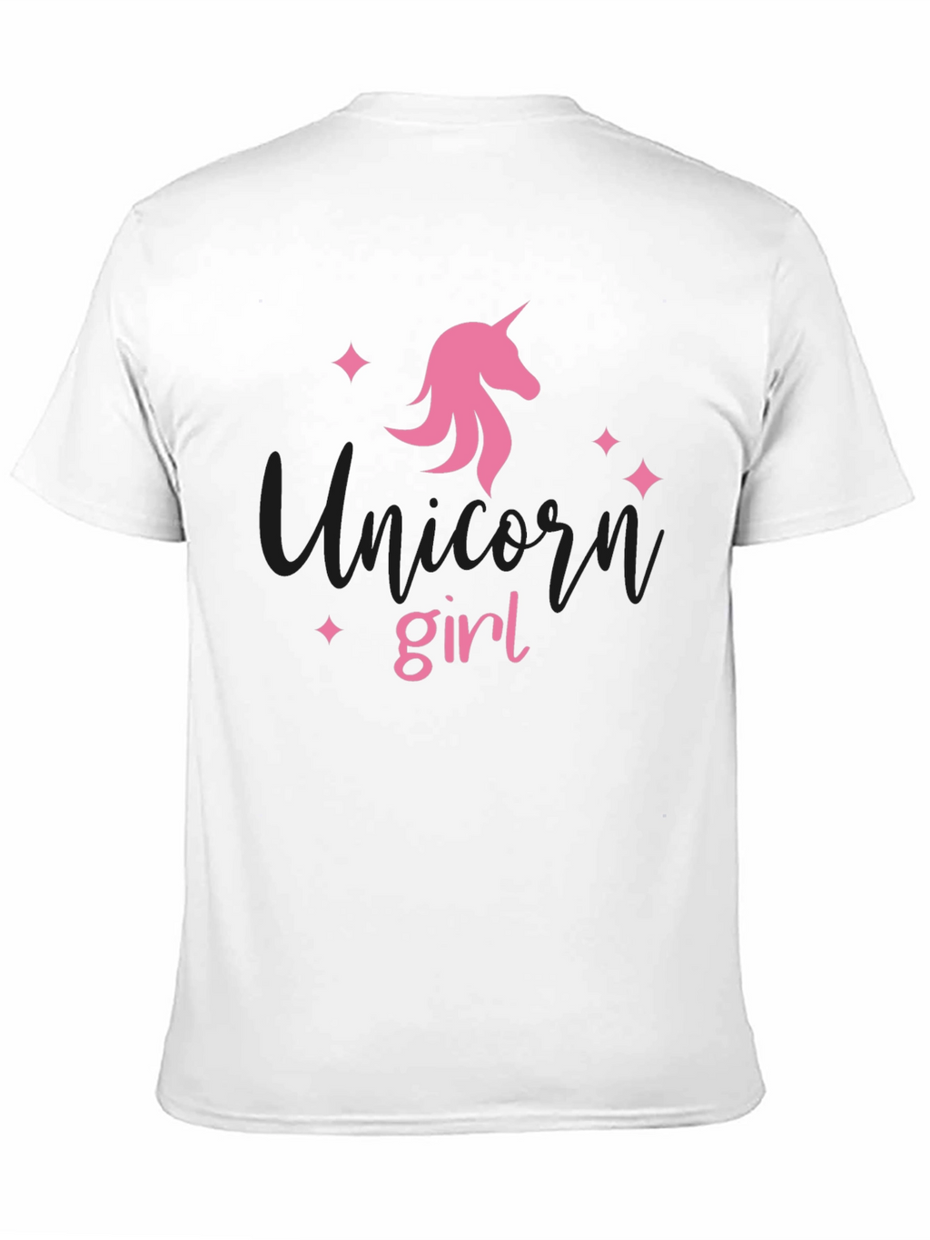 Unicorn Girl Black T-Shirt