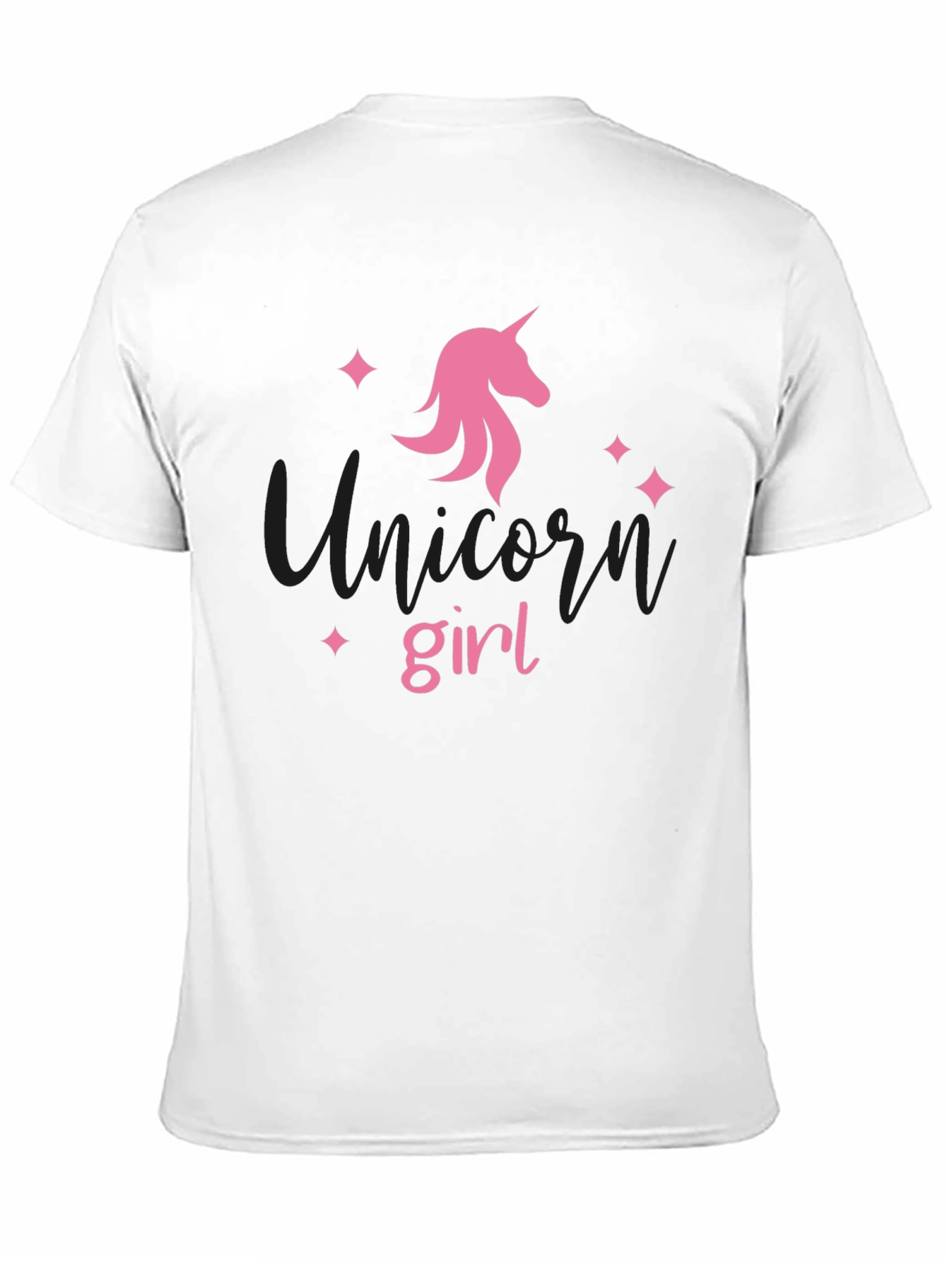 Unicorn Girl Black T-Shirt