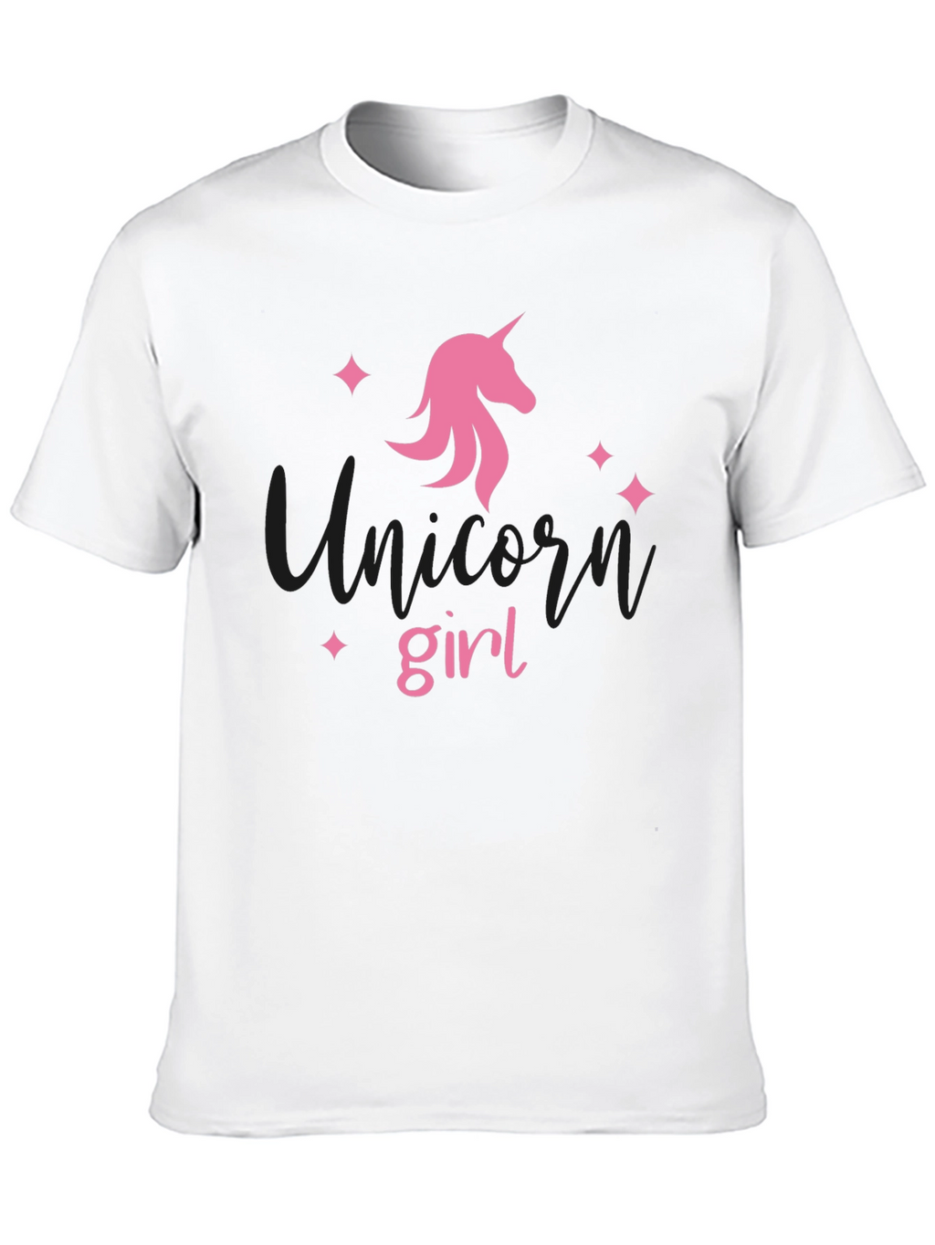 Unicorn Girl Black T-Shirt
