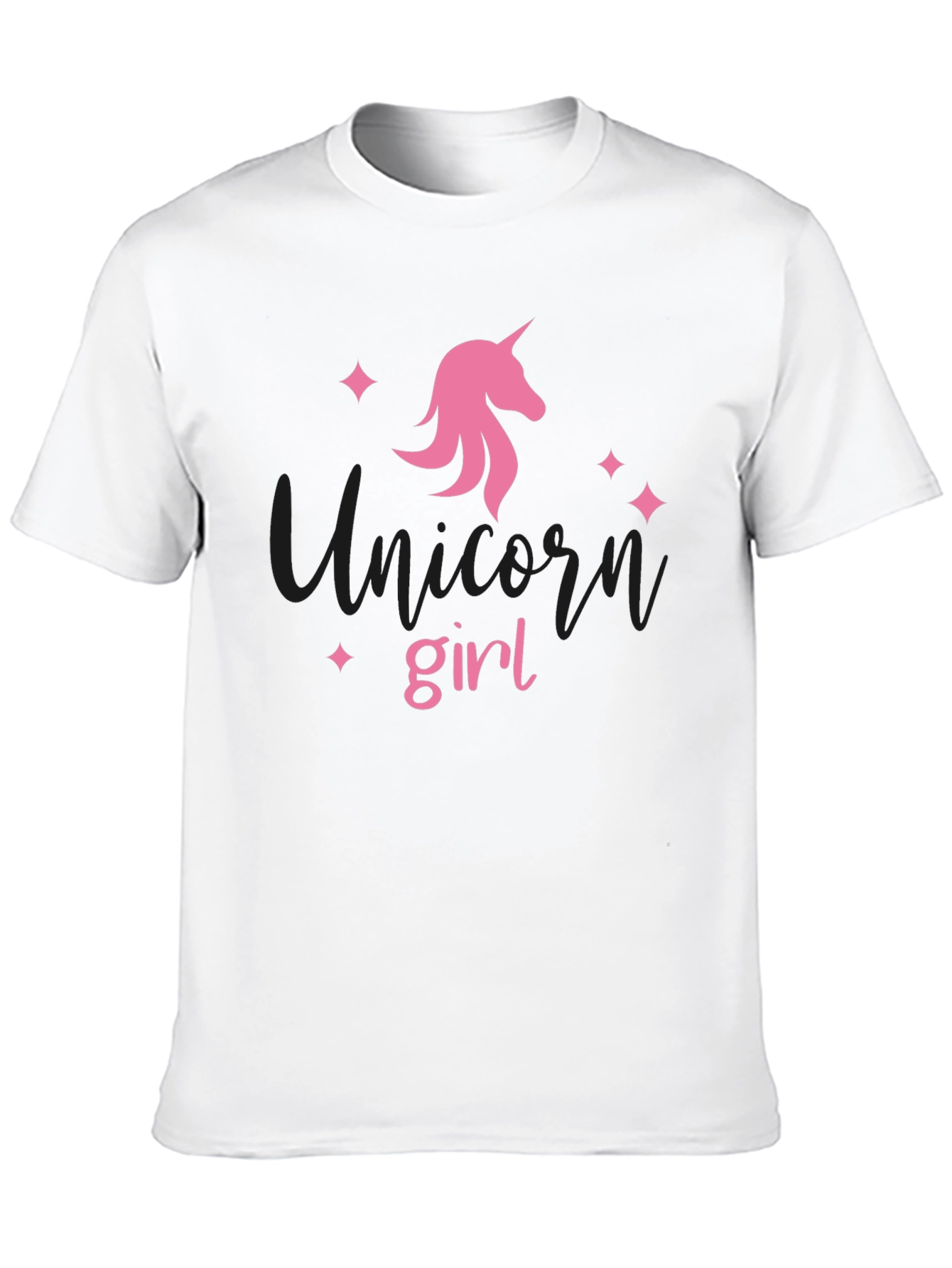 Unicorn Girl Black T-Shirt