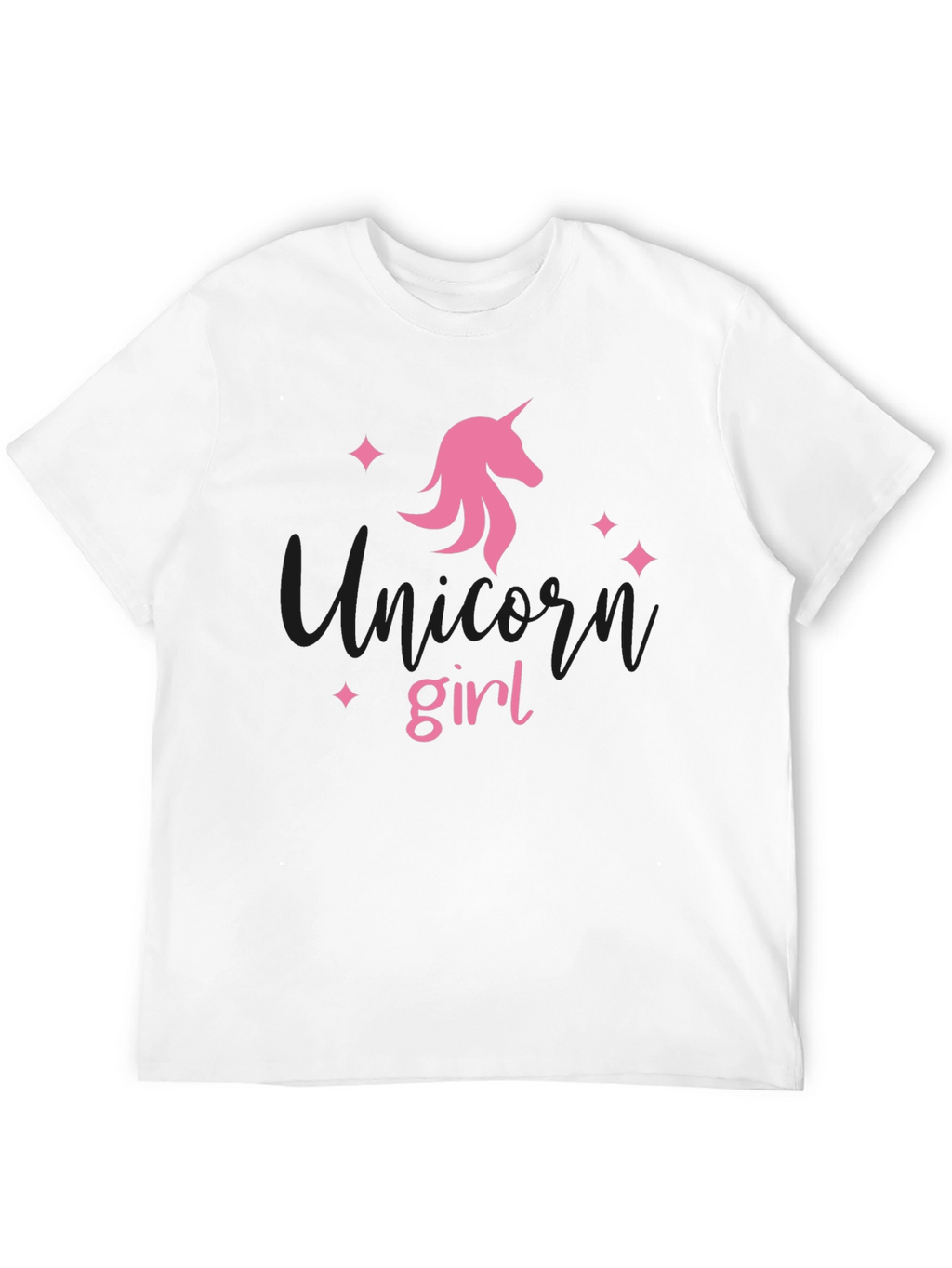 Unicorn Girl Black T-Shirt