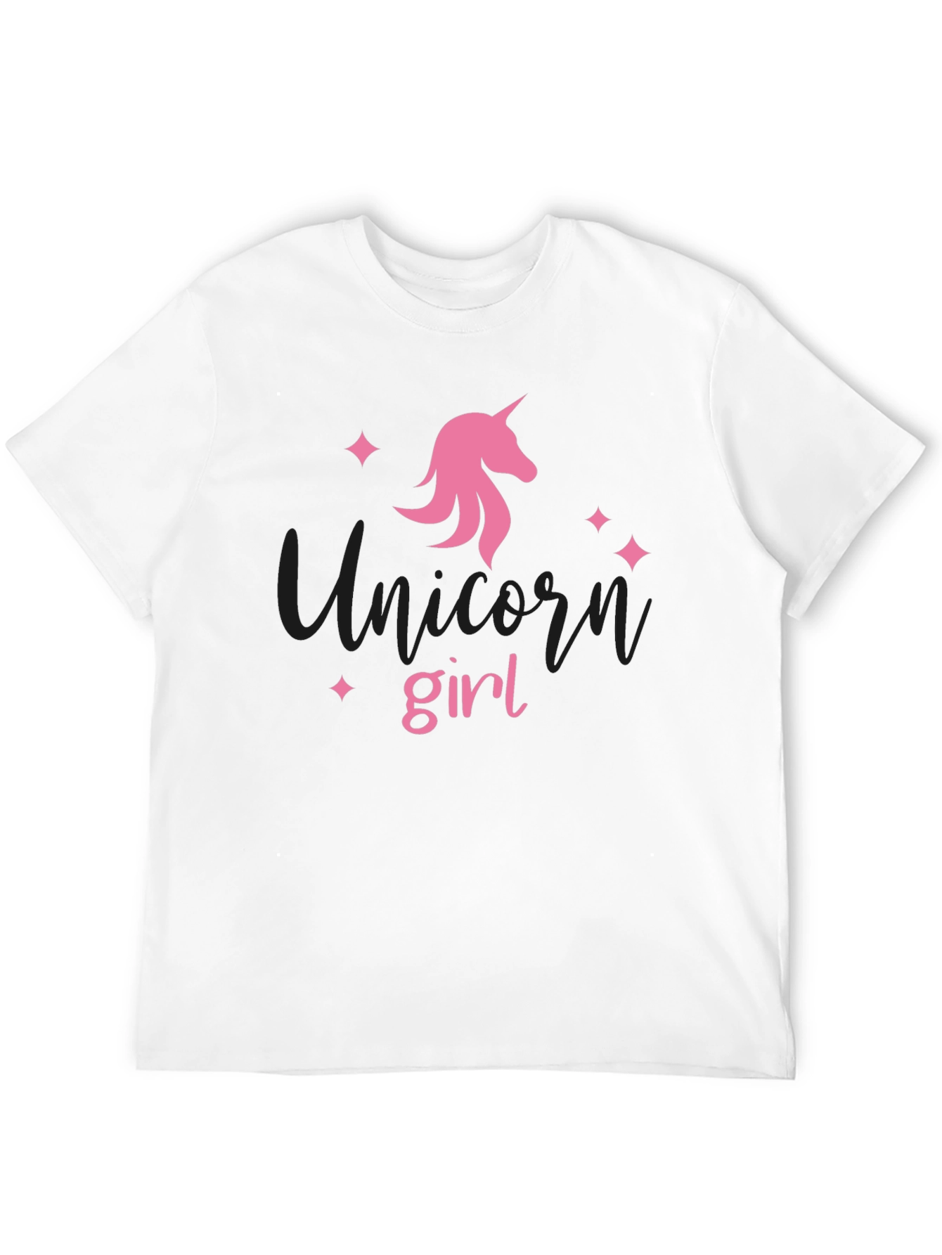 Unicorn Girl Black T-Shirt