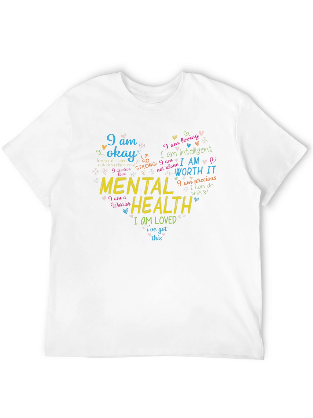Mental Health Awareness Graphic Tee - I Am Enough