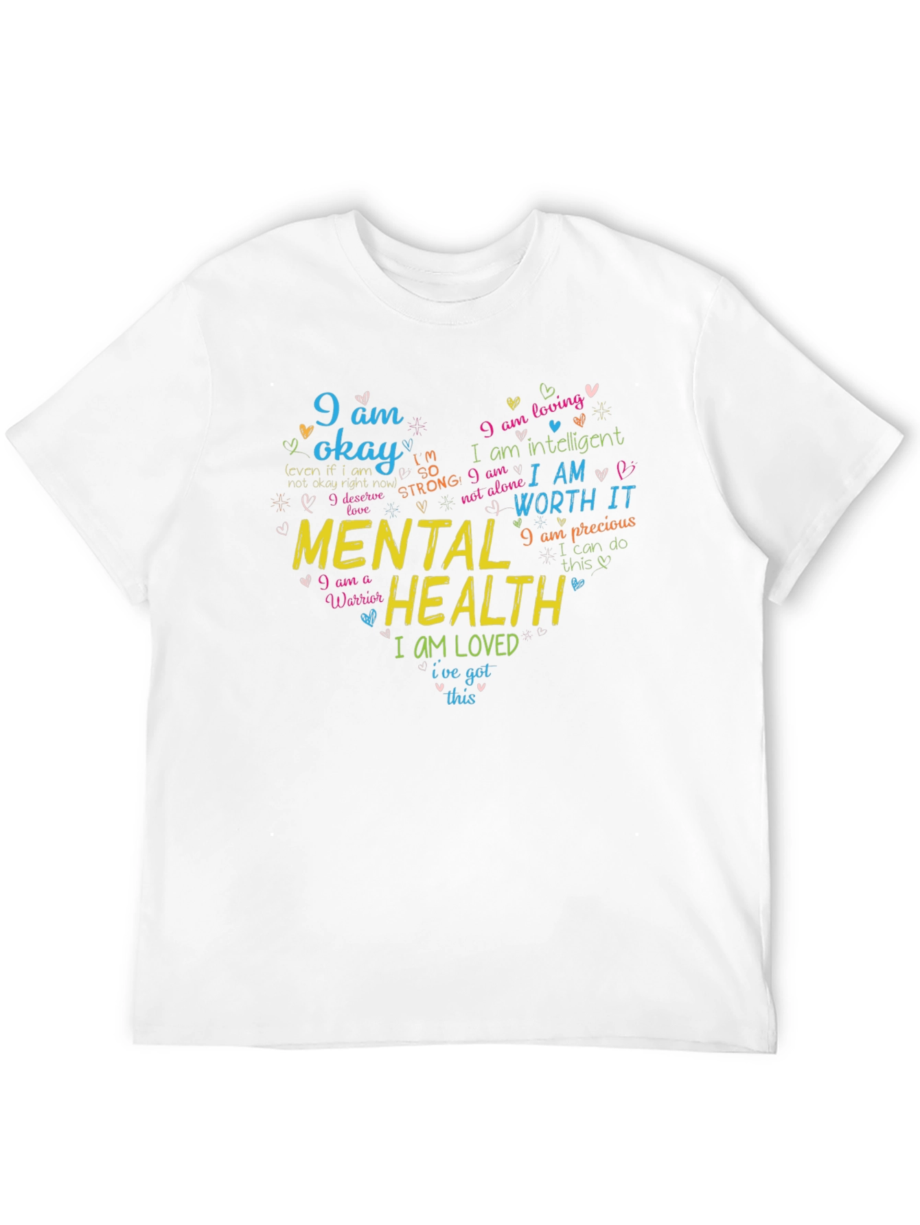 Mental Health Awareness Graphic Tee - I Am Enough