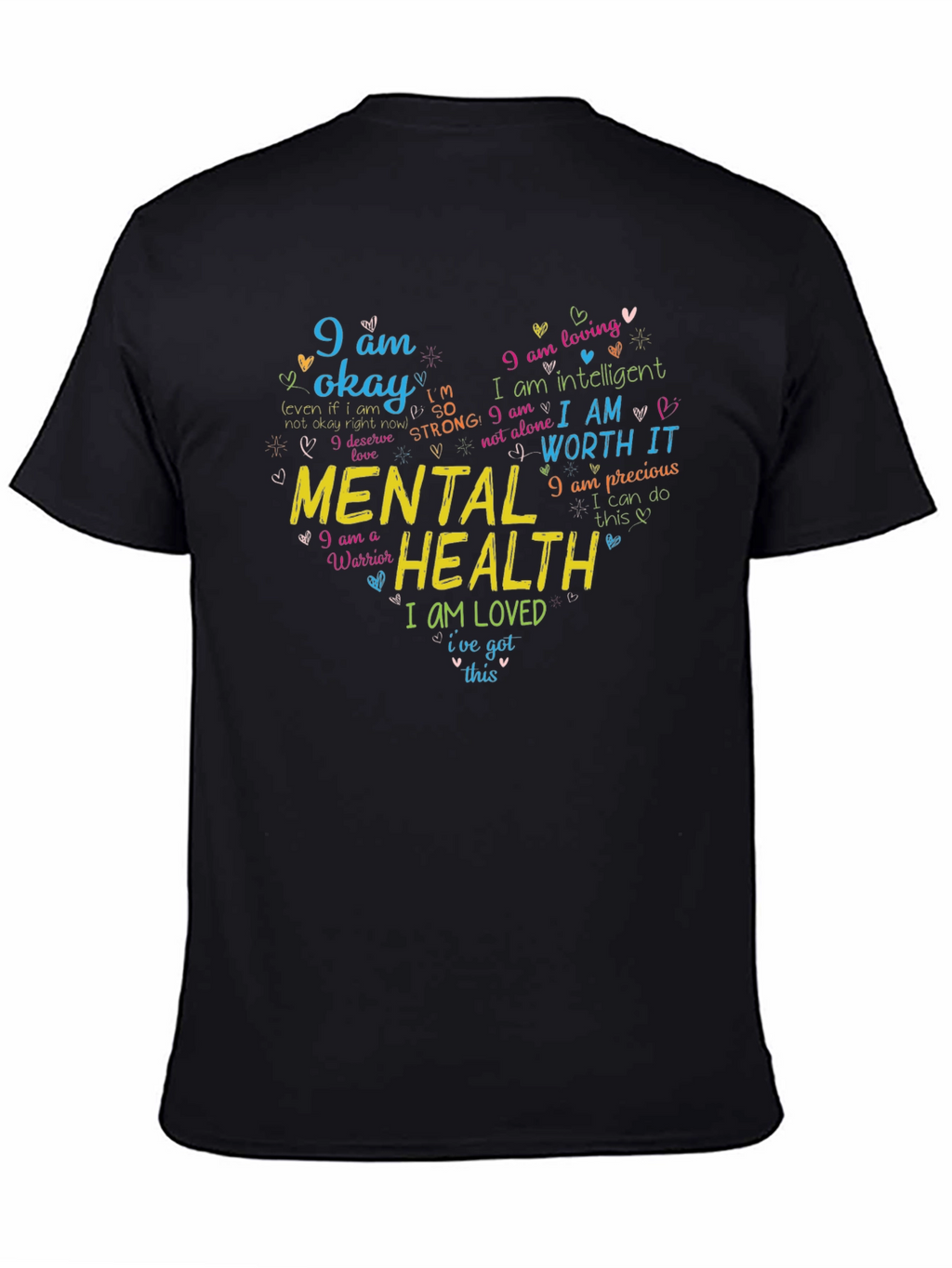 Mental Health Awareness Graphic Tee - I Am Enough