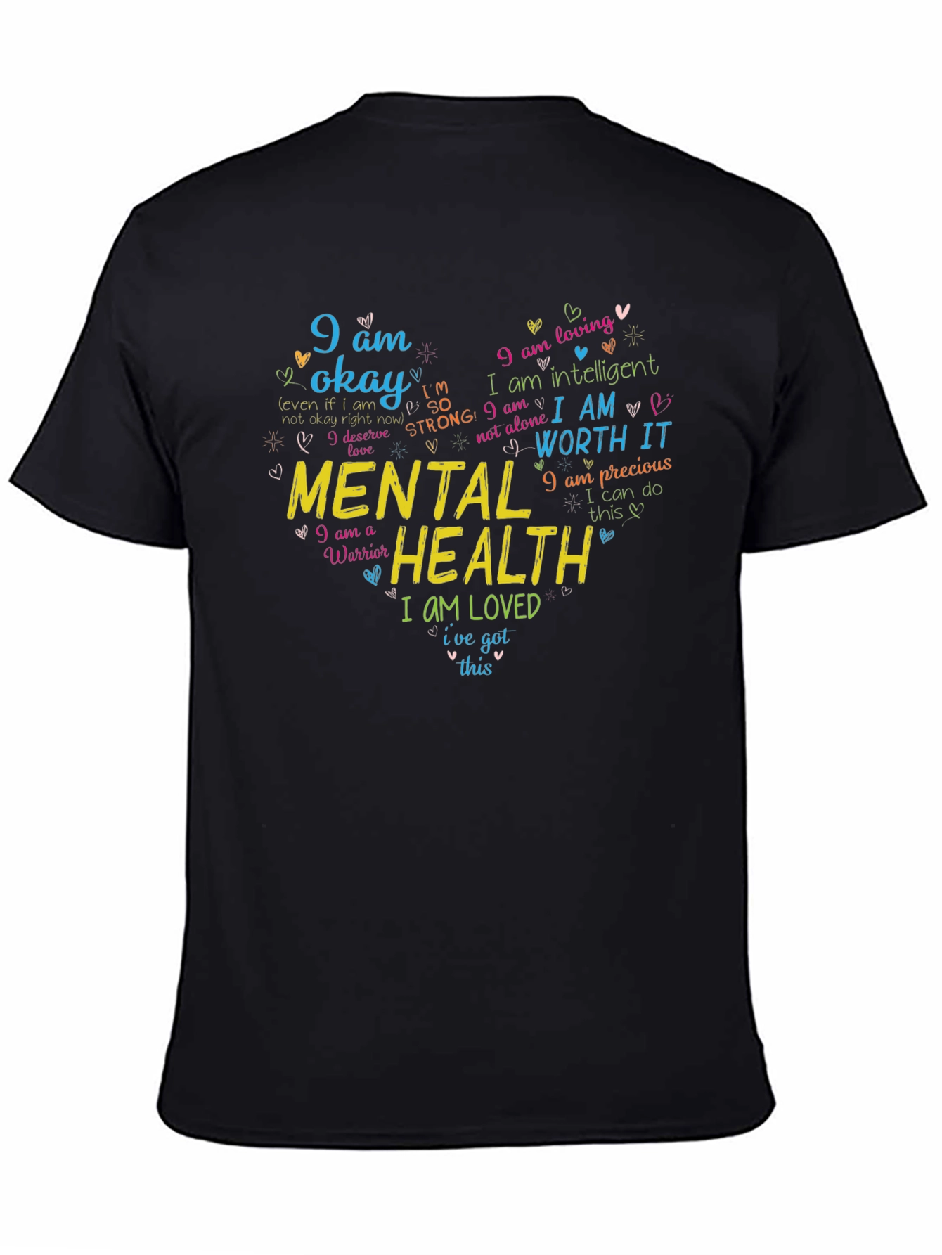 Mental Health Awareness Graphic Tee - I Am Enough