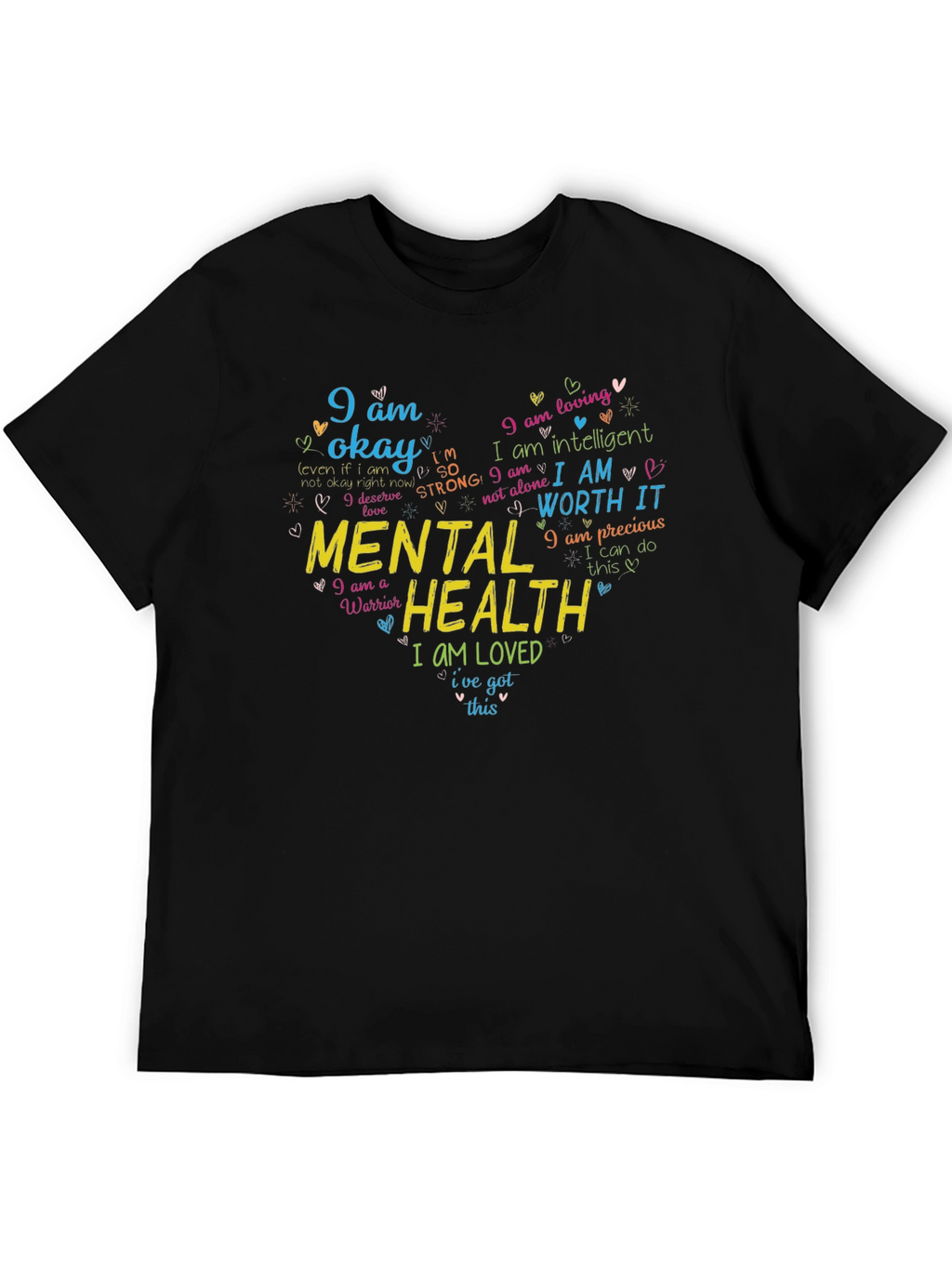 Mental Health Awareness Graphic Tee - I Am Enough