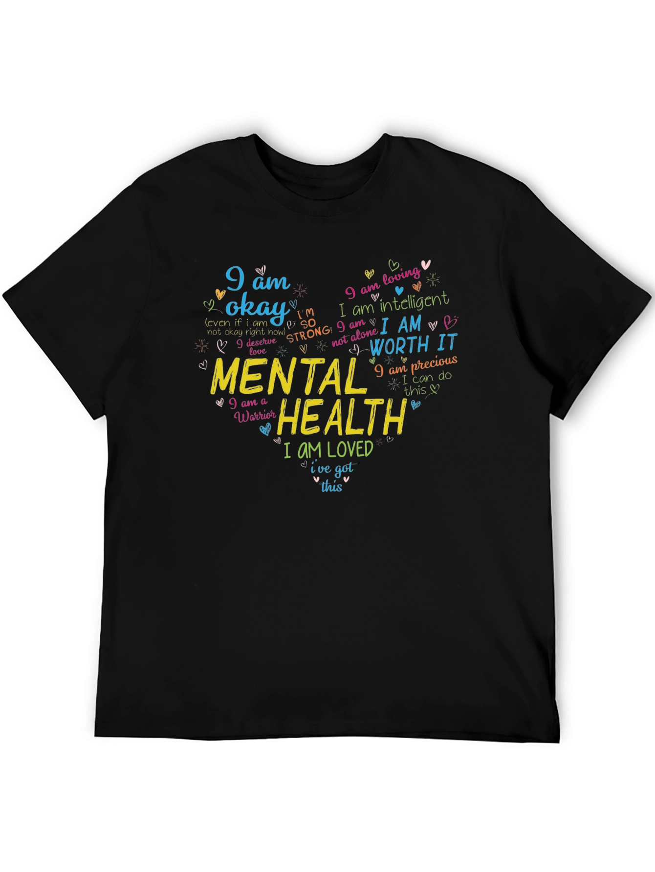 Mental Health Awareness Graphic Tee - I Am Enough