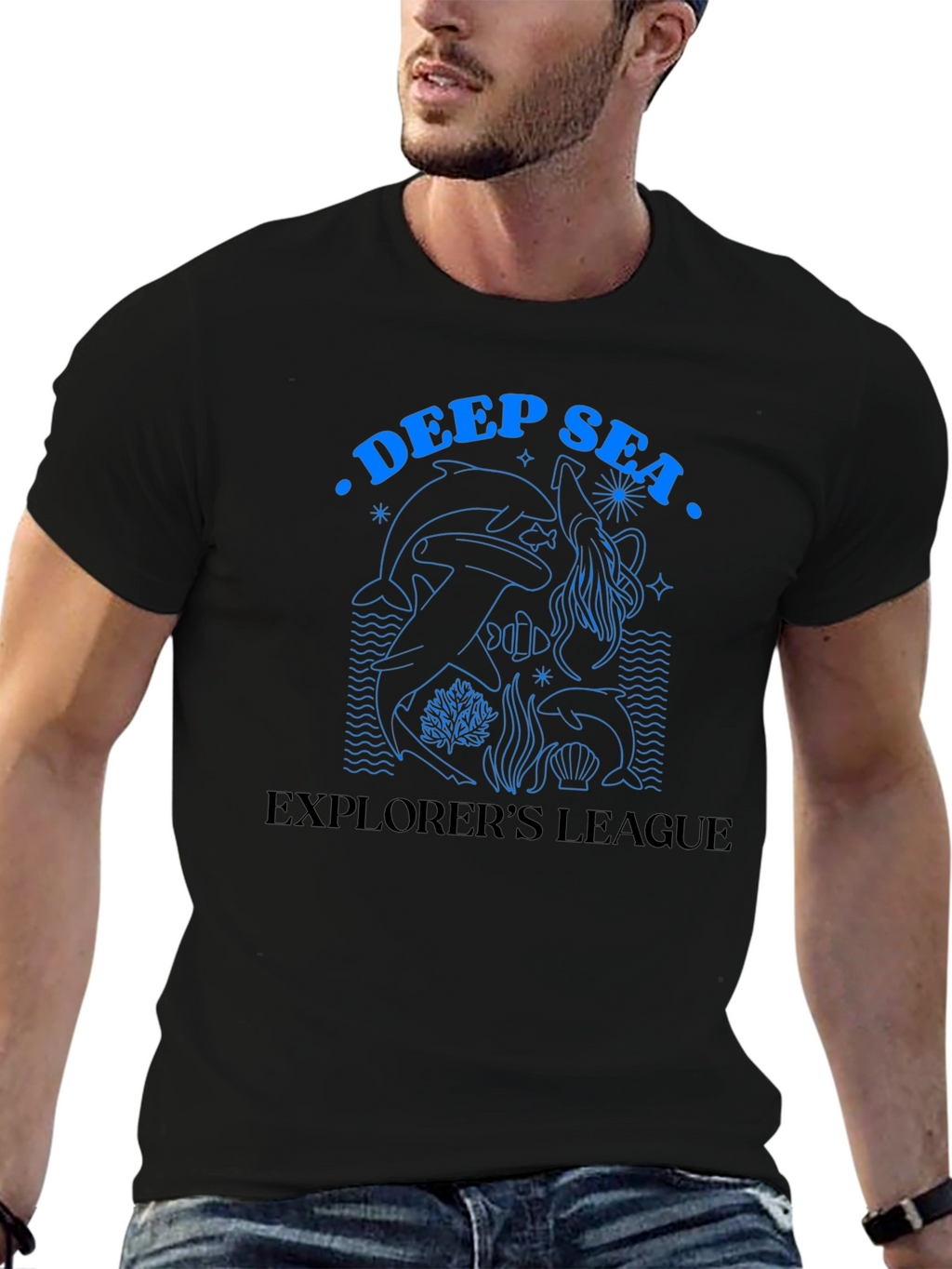 Deep Sea Explorers League Black T-Shirt