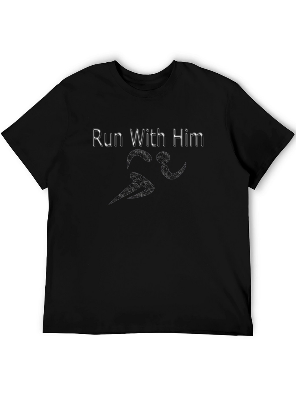 Run With Him Black Graphic Tee