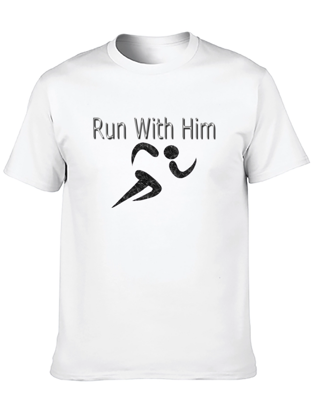 Run With Him Black Graphic Tee