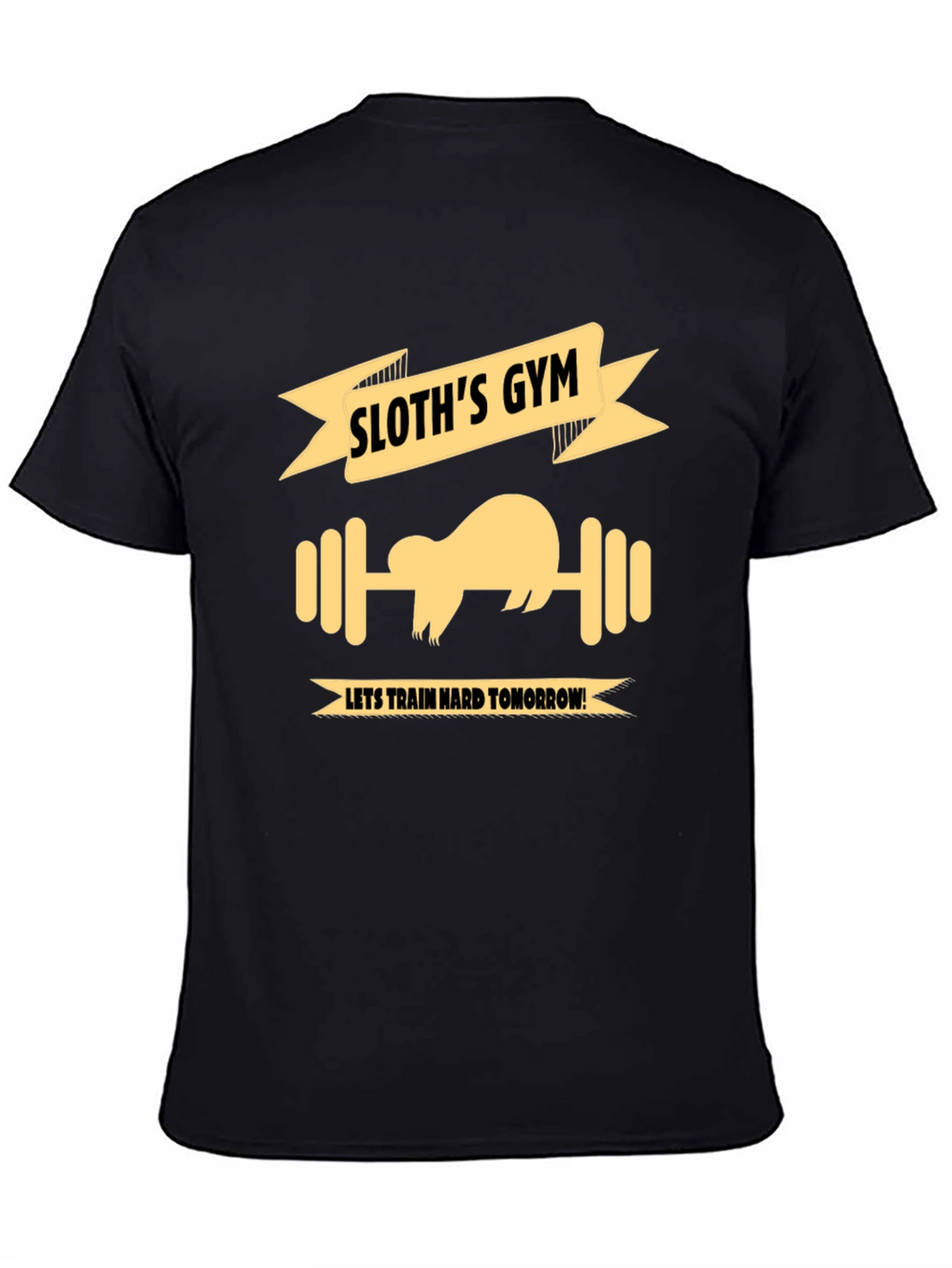 Sloths Gym Black T-Shirt
