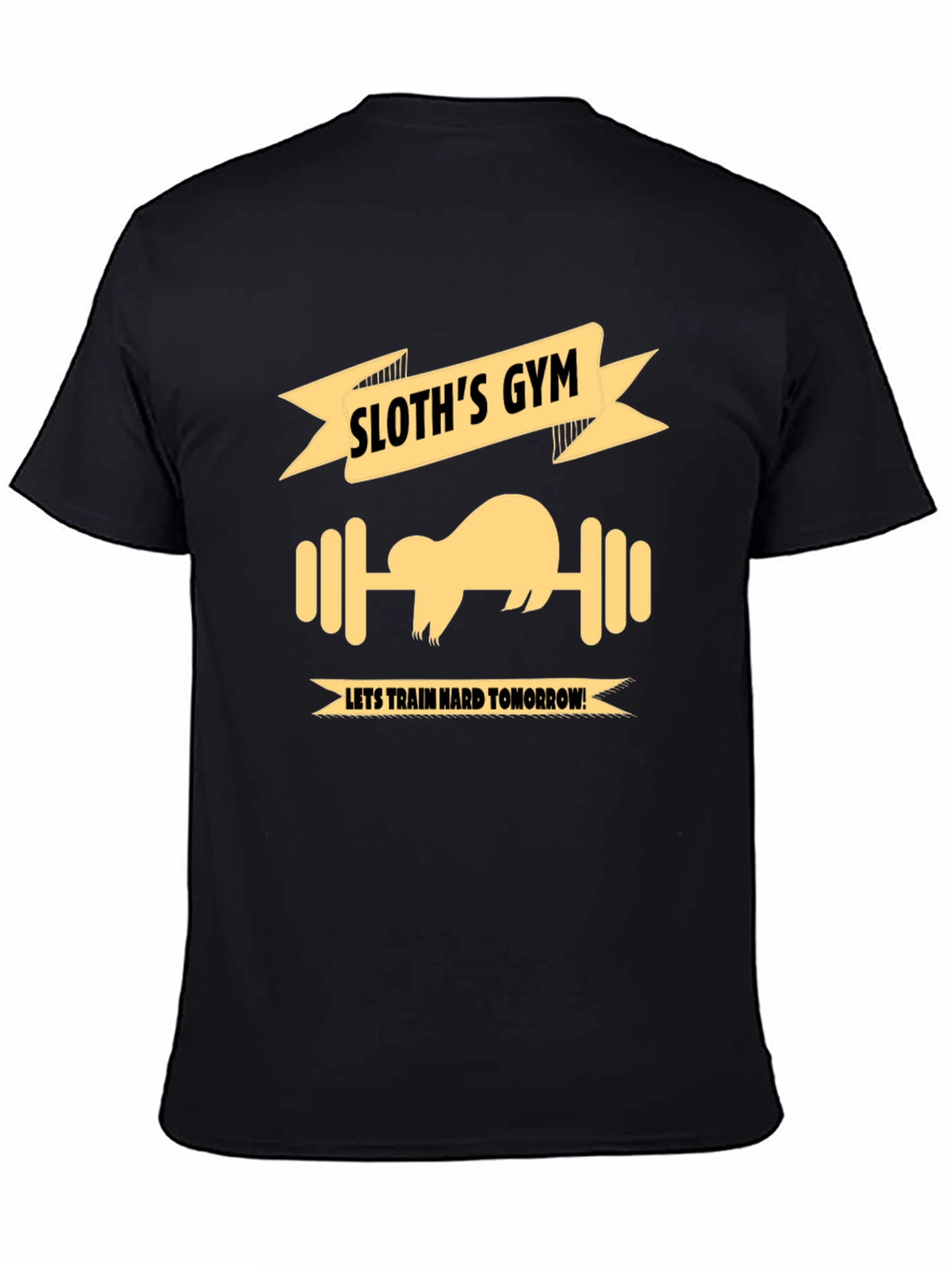 Sloths Gym Black T-Shirt
