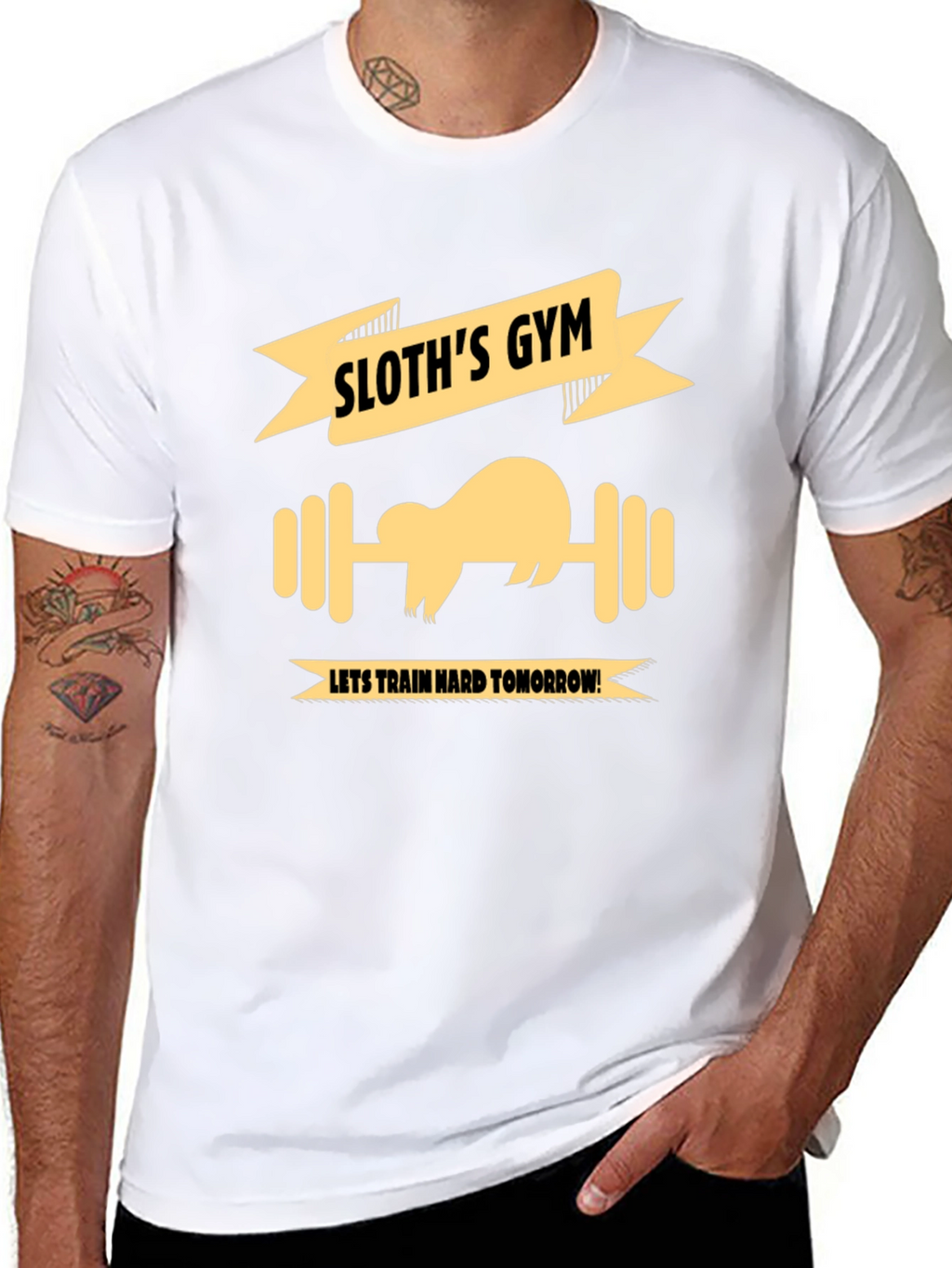 Sloths Gym Black T-Shirt