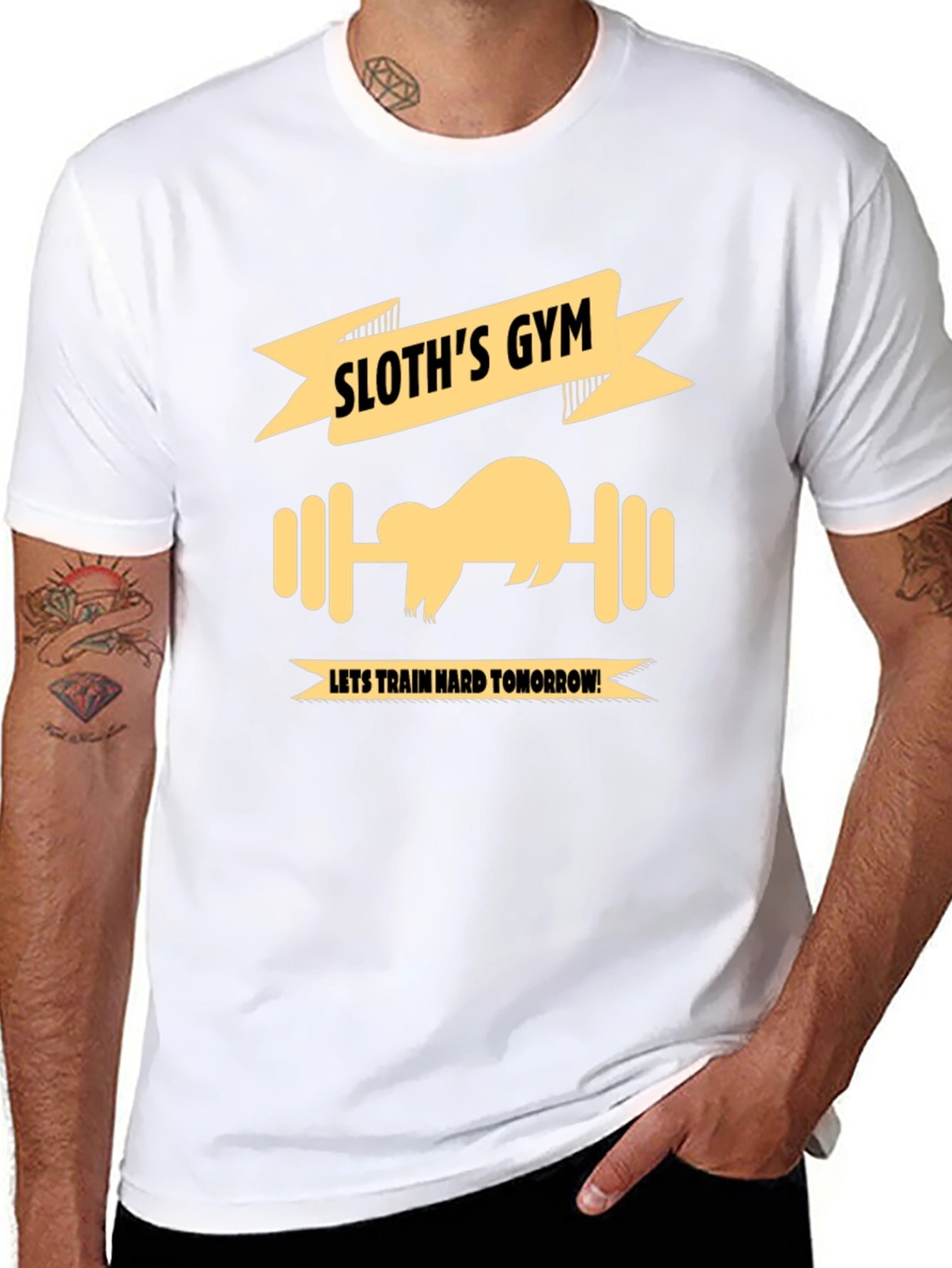 Sloths Gym Black T-Shirt