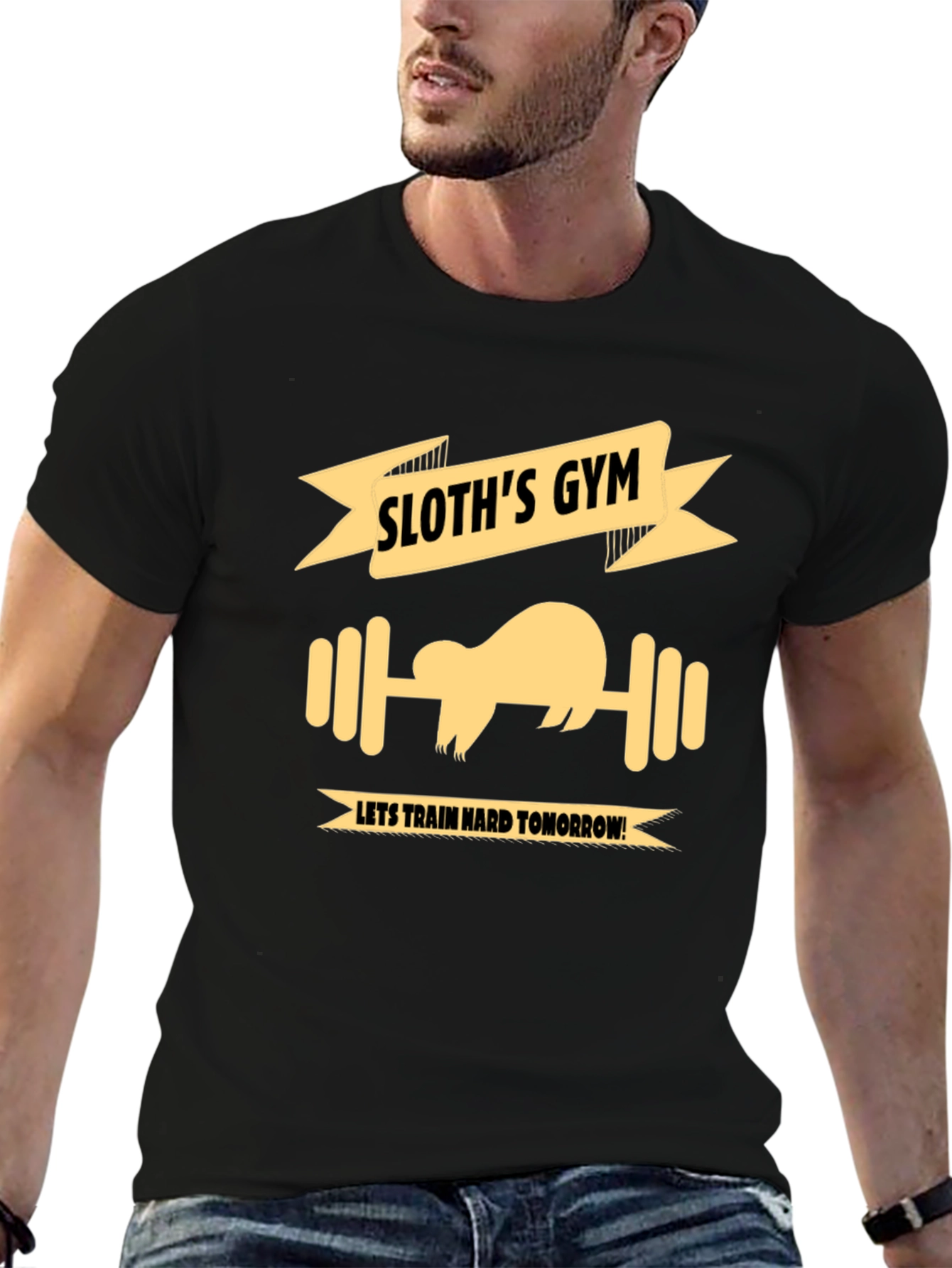 Sloths Gym Black T-Shirt