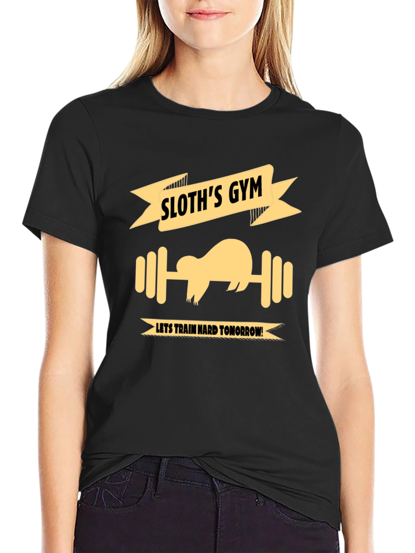 Sloths Gym Black T-Shirt