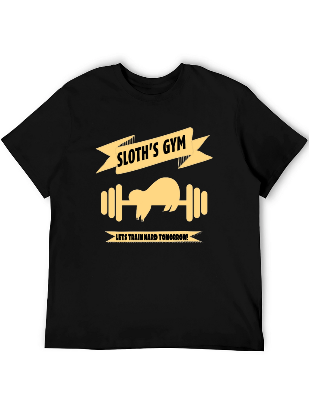 Sloths Gym Black T-Shirt