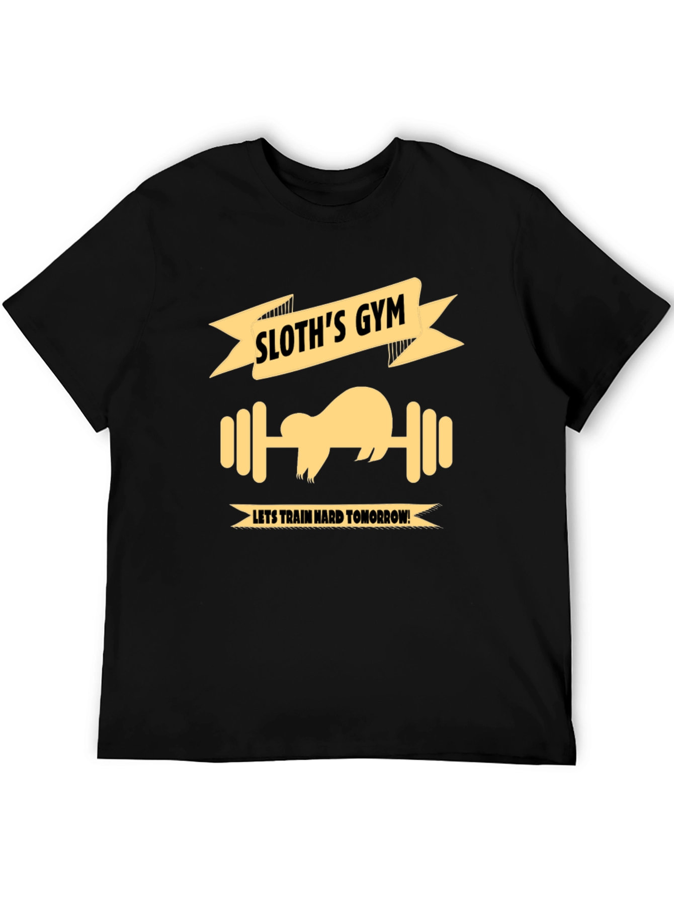 Sloths Gym Black T-Shirt