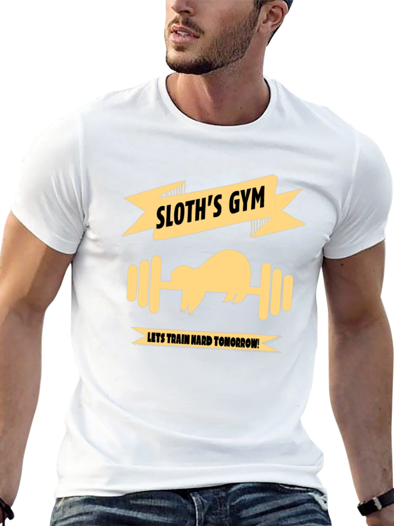 Sloths Gym Black T-Shirt