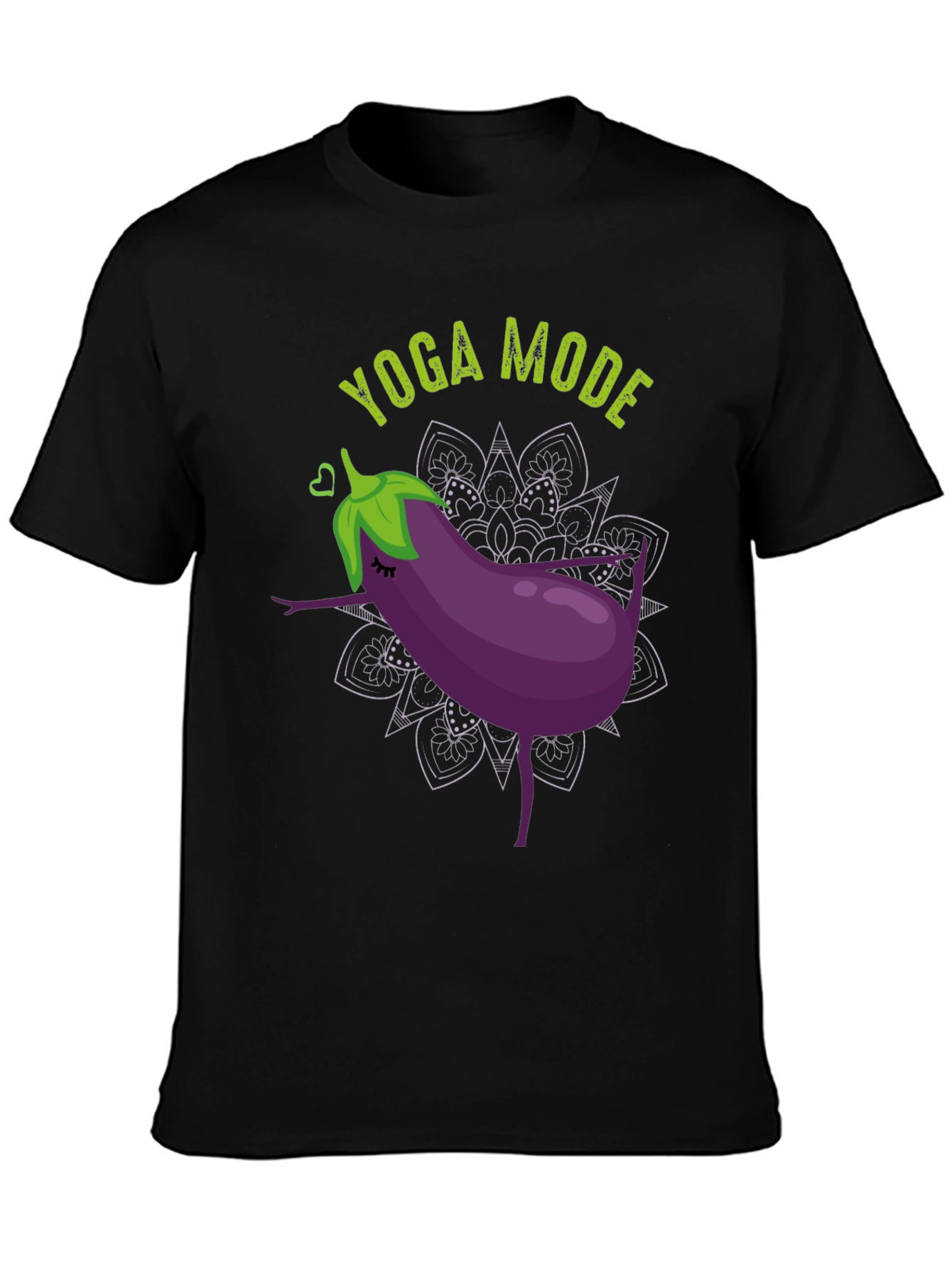 Yoga Mode Eggplant Graphic Tee