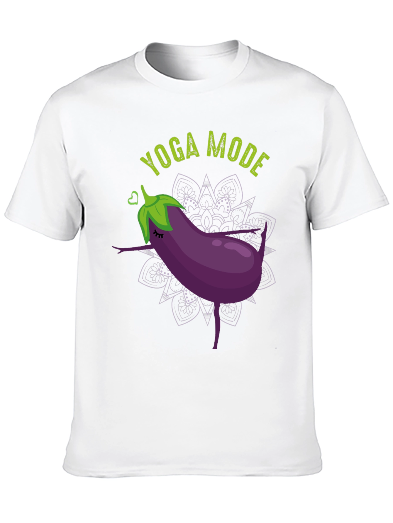 Yoga Mode Eggplant Graphic Tee