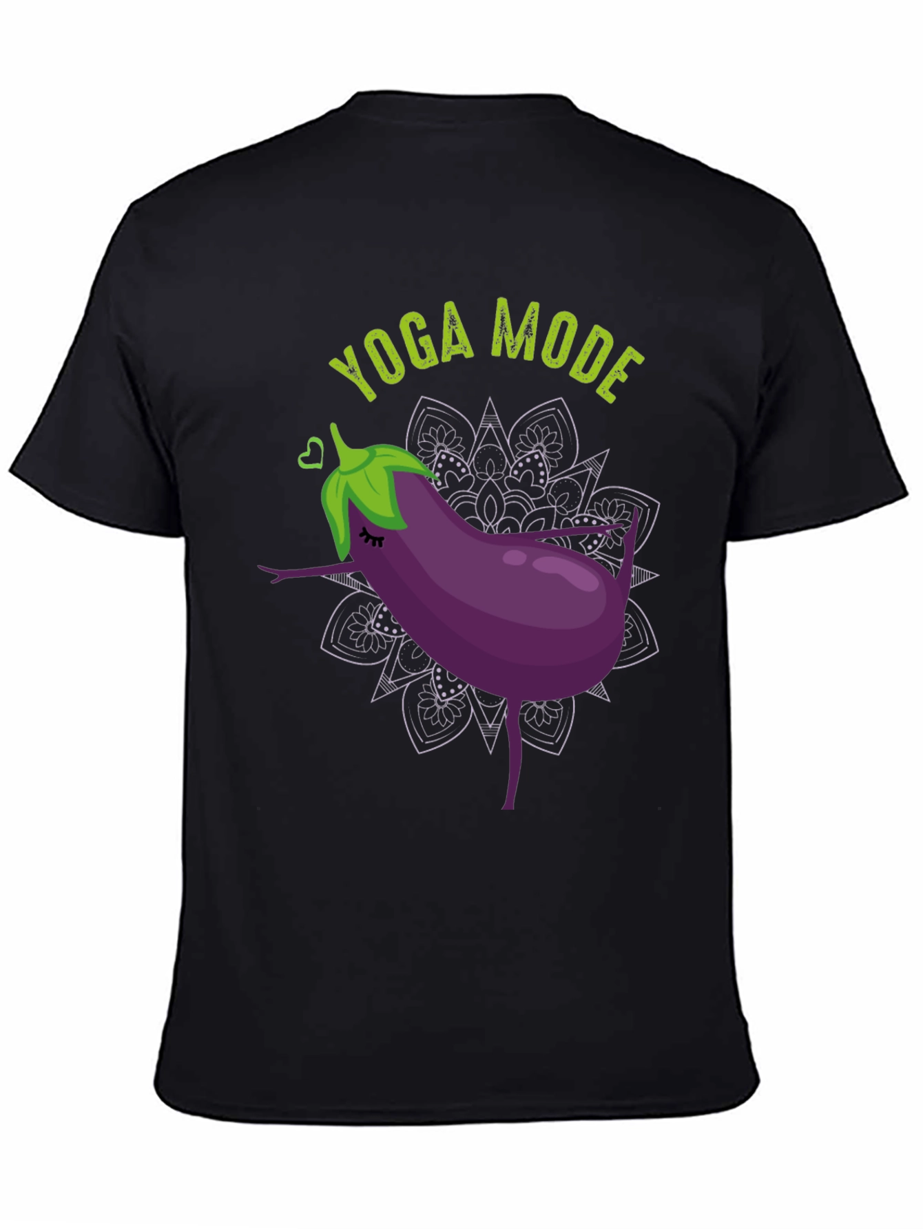 Yoga Mode Eggplant Graphic Tee