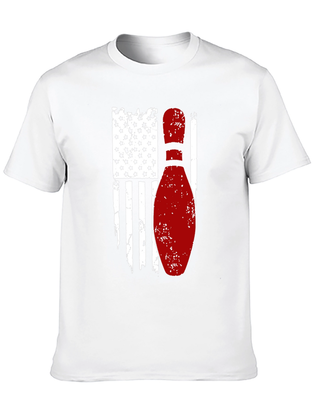 Bowling American Flag Graphic T-Shirt