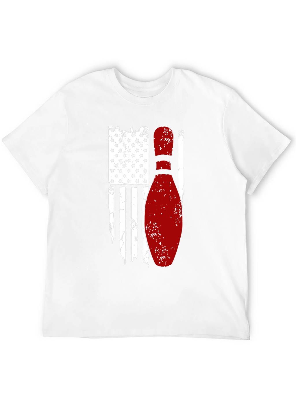 Bowling American Flag Graphic T-Shirt