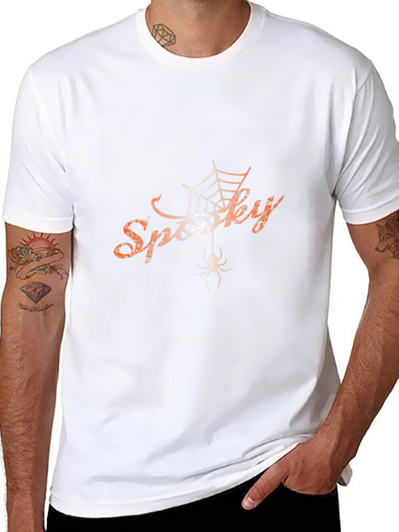Spooky Halloween Spider Graphic Tee