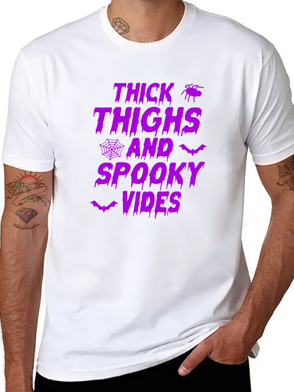 Thick Thighs & Spooky Vibes Halloween Tee