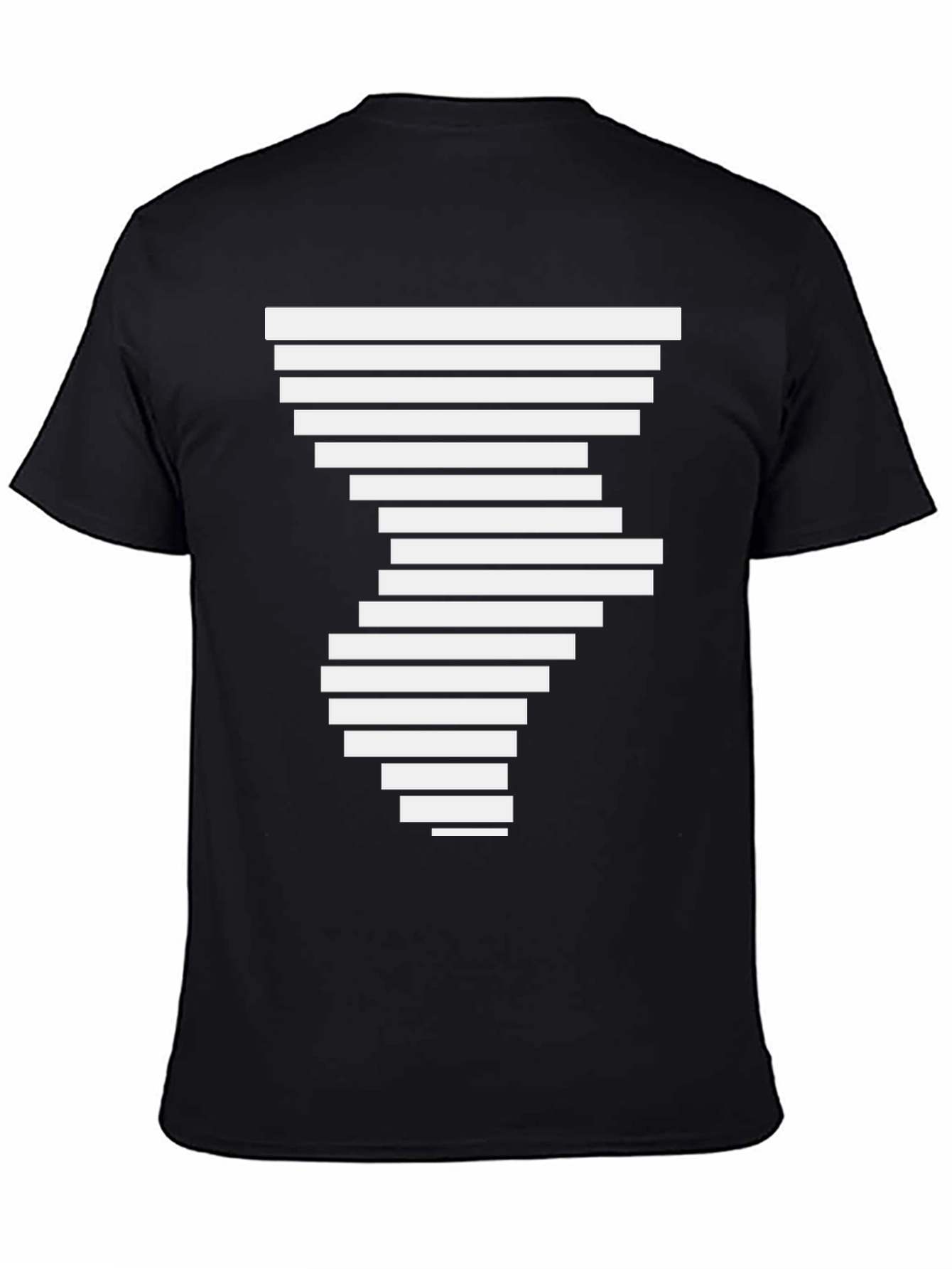Abstract Geometric Pattern Black T-Shirt for Men